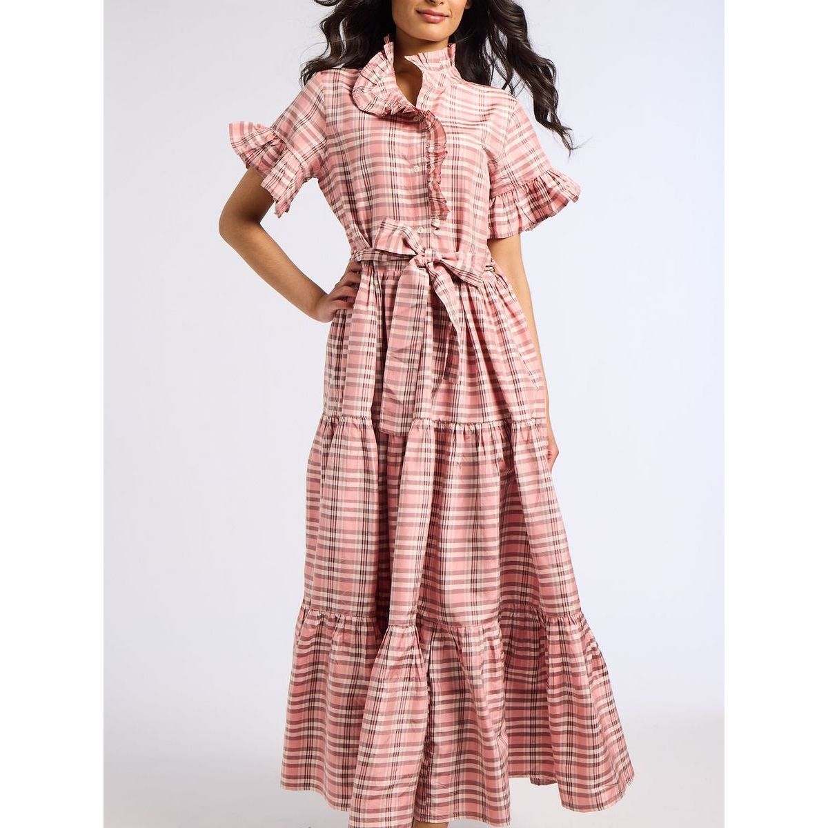 Mille Victoria Dress in Sugarplum Plaid