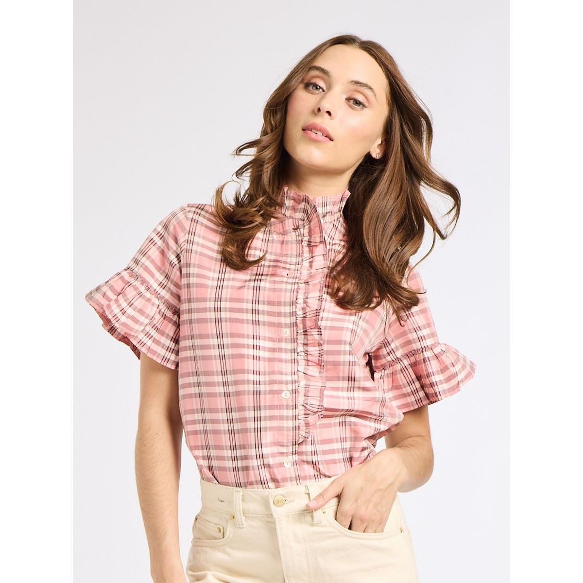 Mille Vanessa Top in Sugarplum Plaid