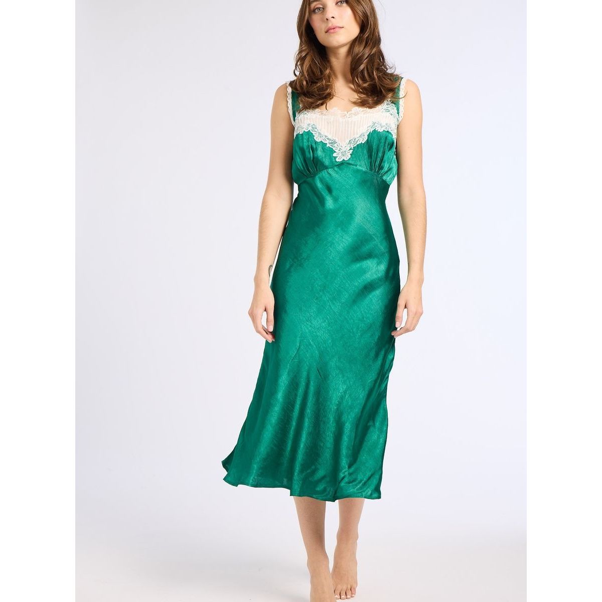 Mille Rowe Dress in Emerald