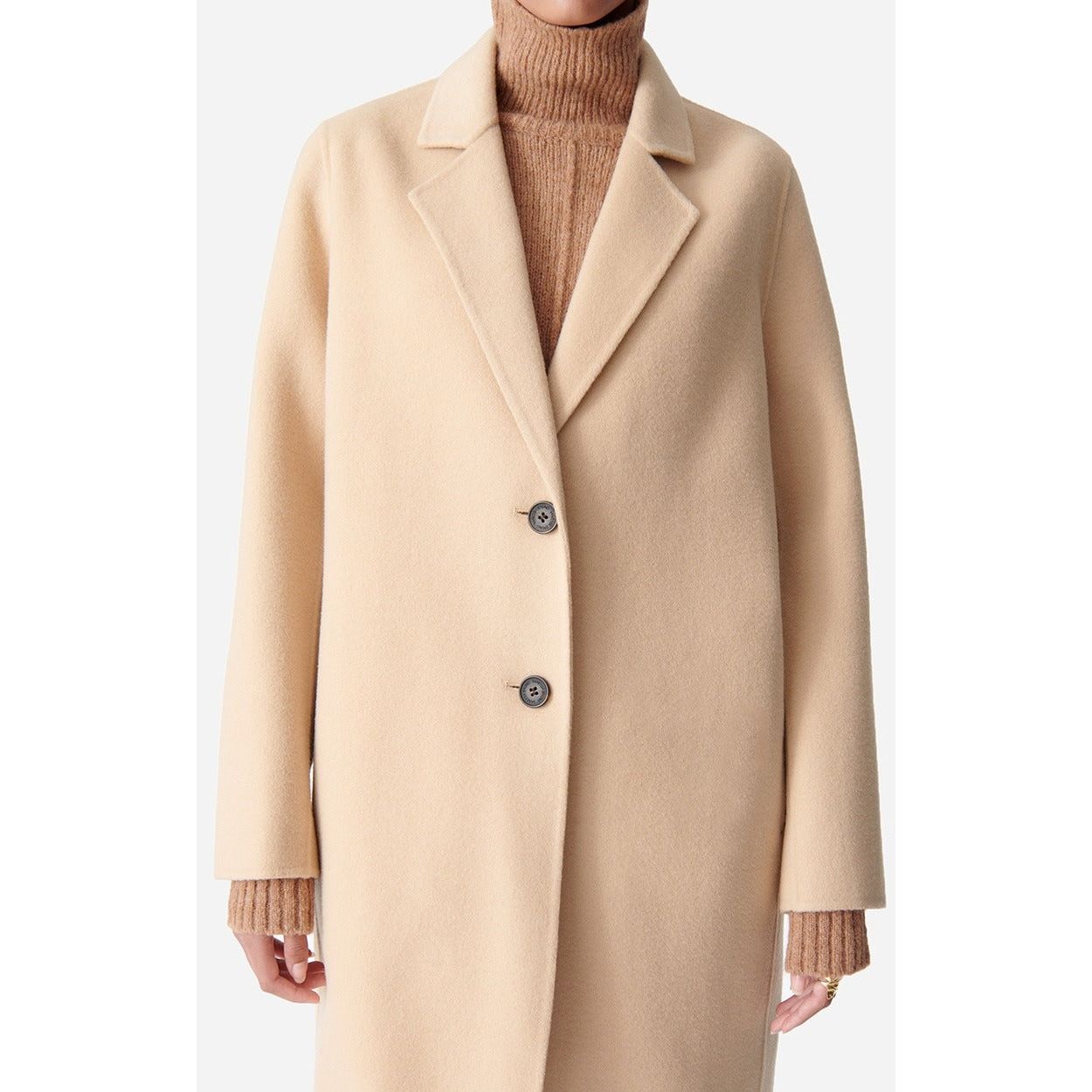 Vanessa Bruno Devda Coat Wool Blend Sand