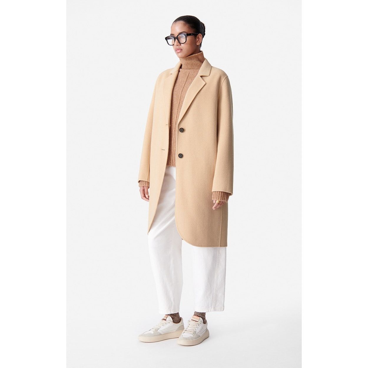 Vanessa Bruno Devda Coat Wool Blend Sand