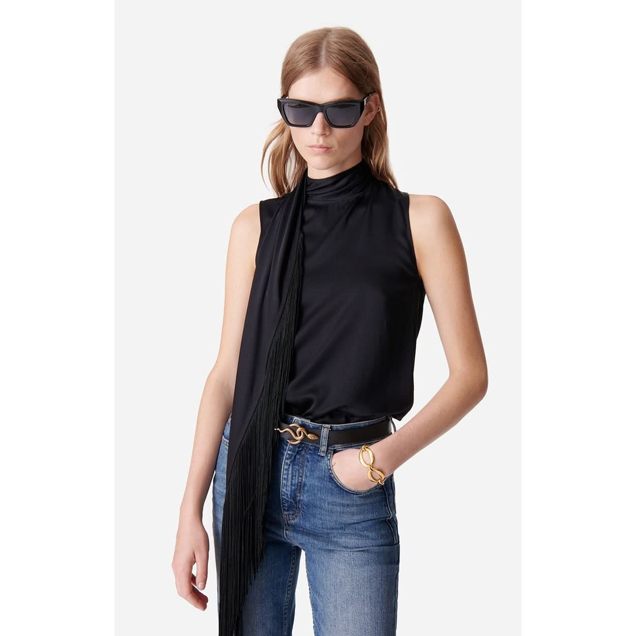 Sleeveless Black Top | Black Django Top | Primm's