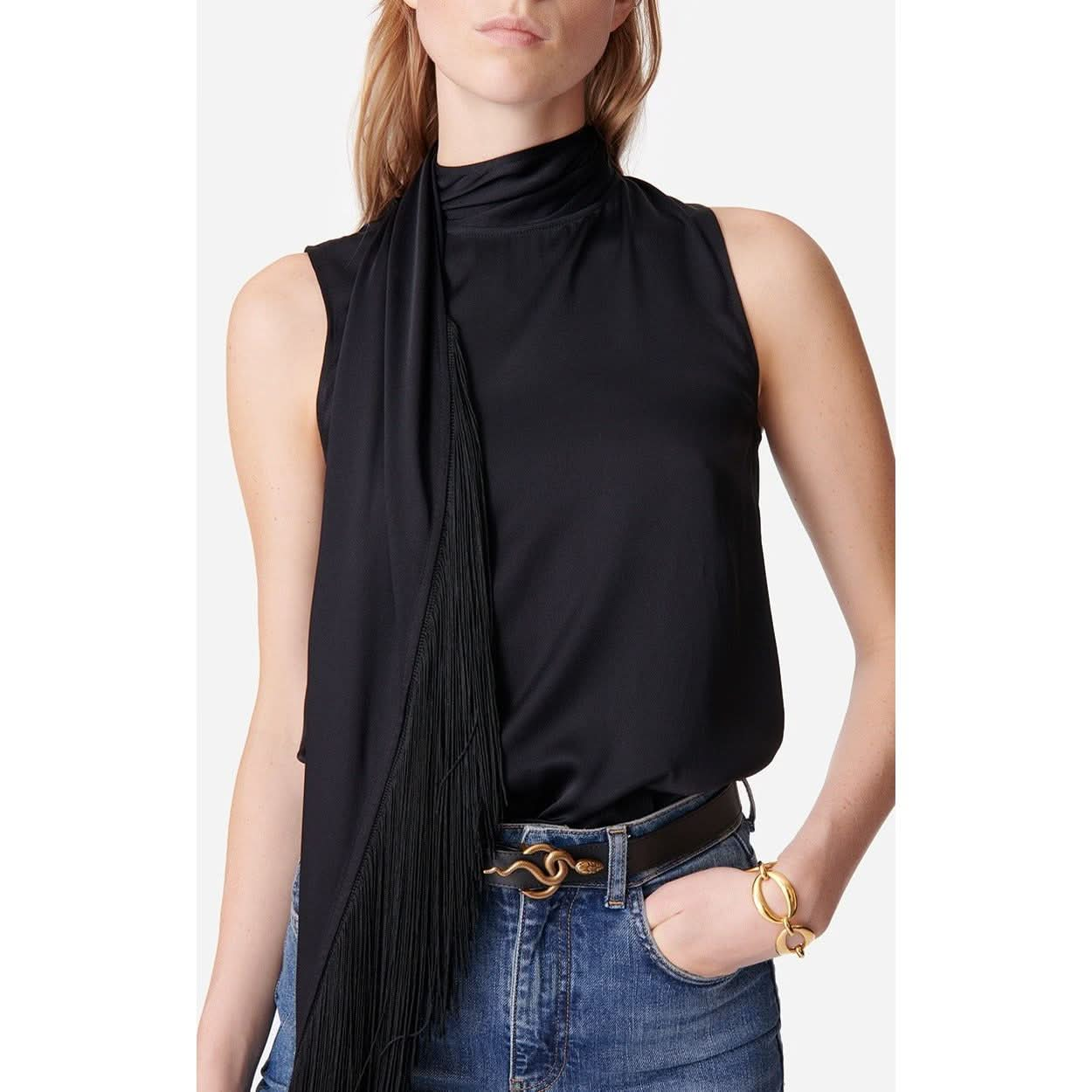 Sleeveless Black Top | Black Django Top | Primm's