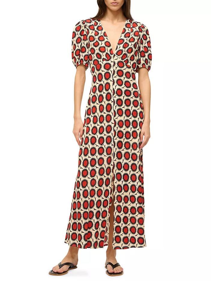 Staud Vaughn Printed Midi Dress - Primm's