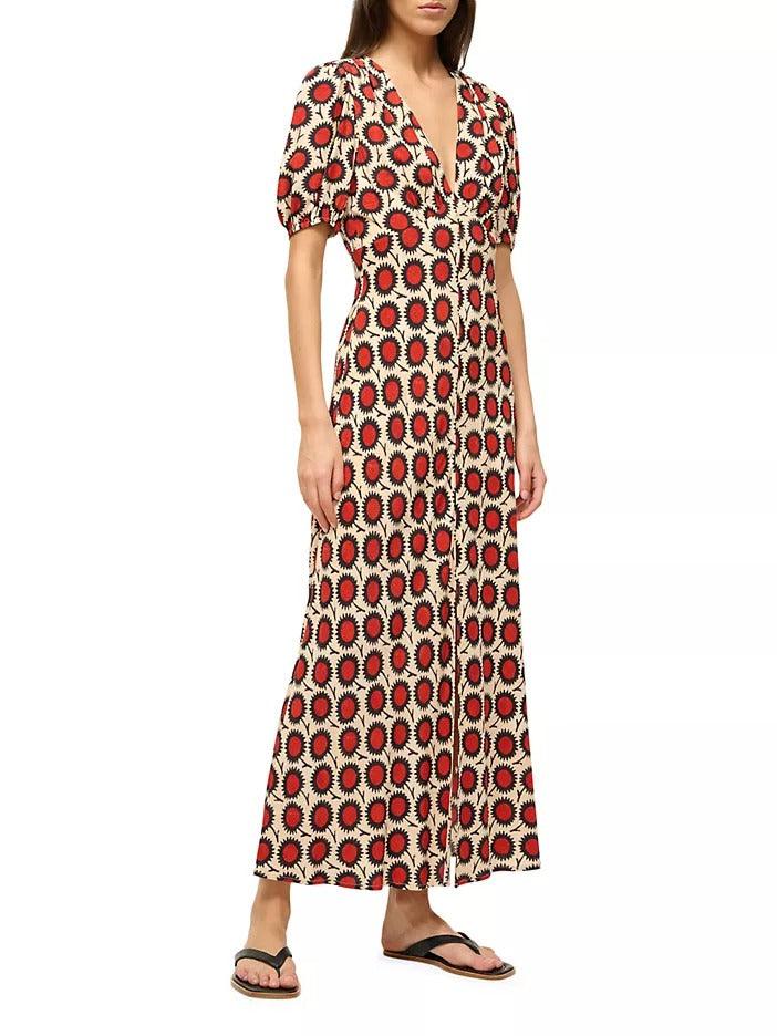 Staud Vaughn Printed Midi Dress - Primm's