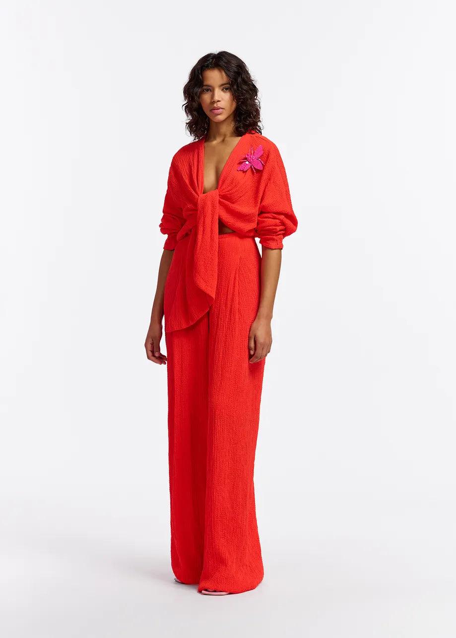 Essentiel Antwerp Forty Jumpsuit in Red - Primm's