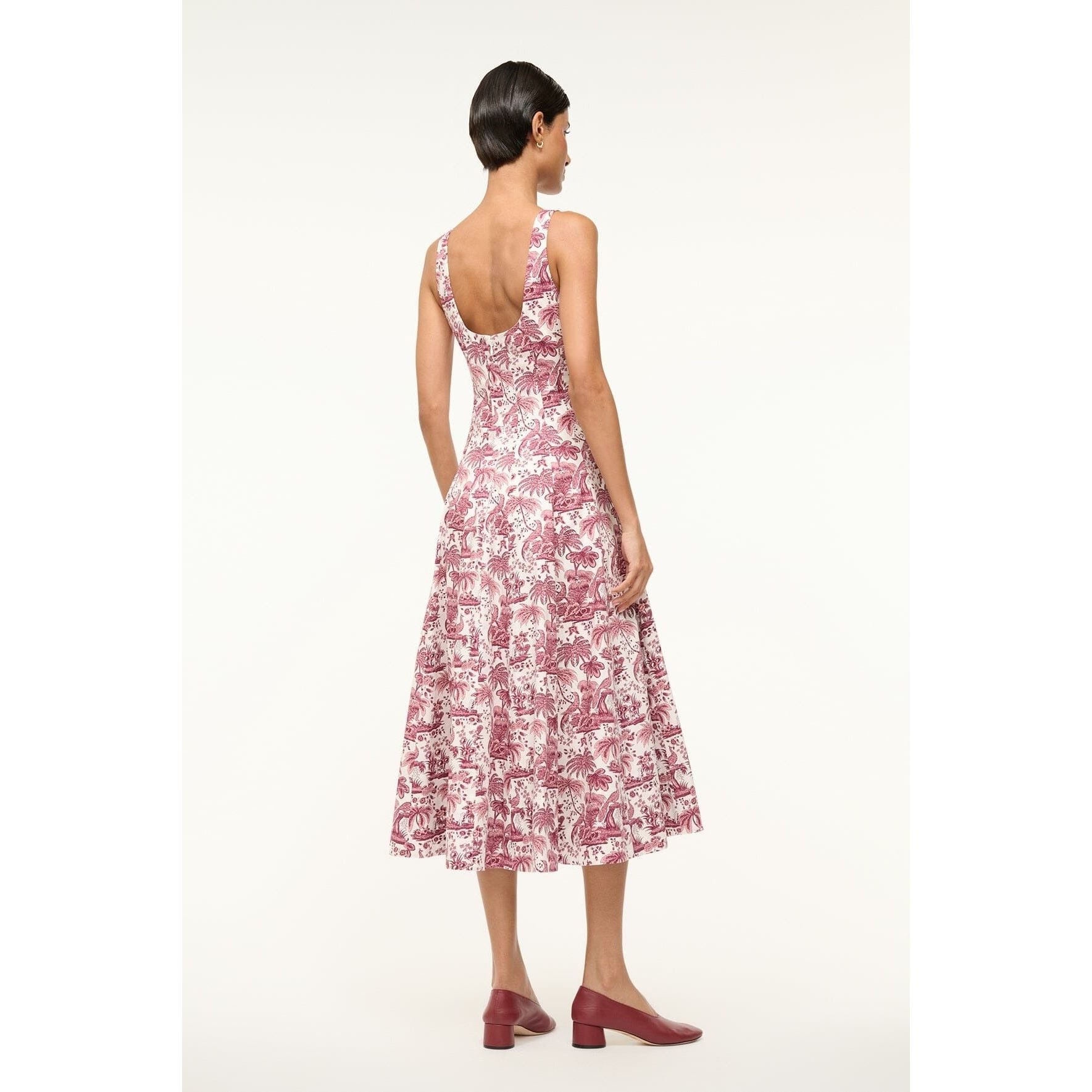 Staud Wells Dress Bordeaux Toile