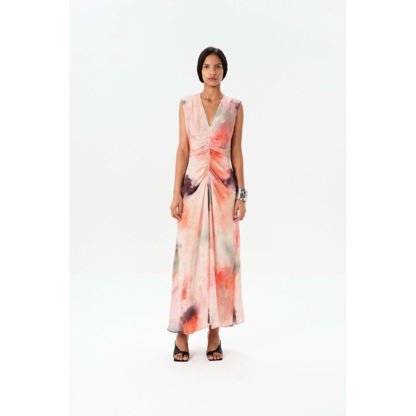 Maria Cher Jufre Tora Long Dress in Wild Rose - Primm's