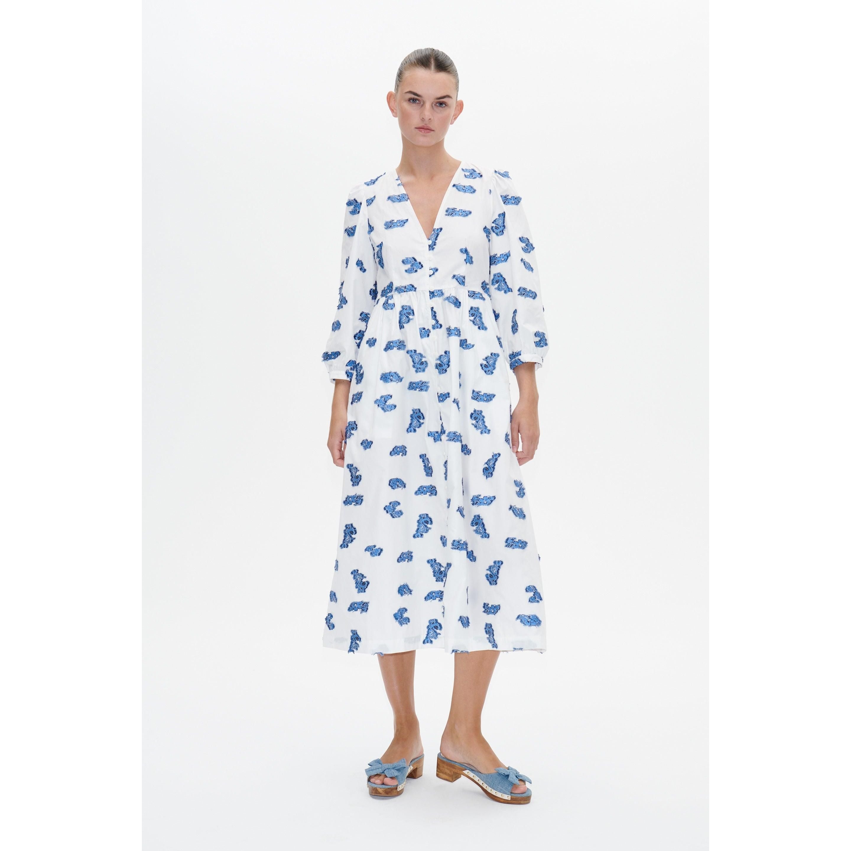 Baum und Pferdgarten Asina Dress Blue Bouquet Jacquard - Primm's