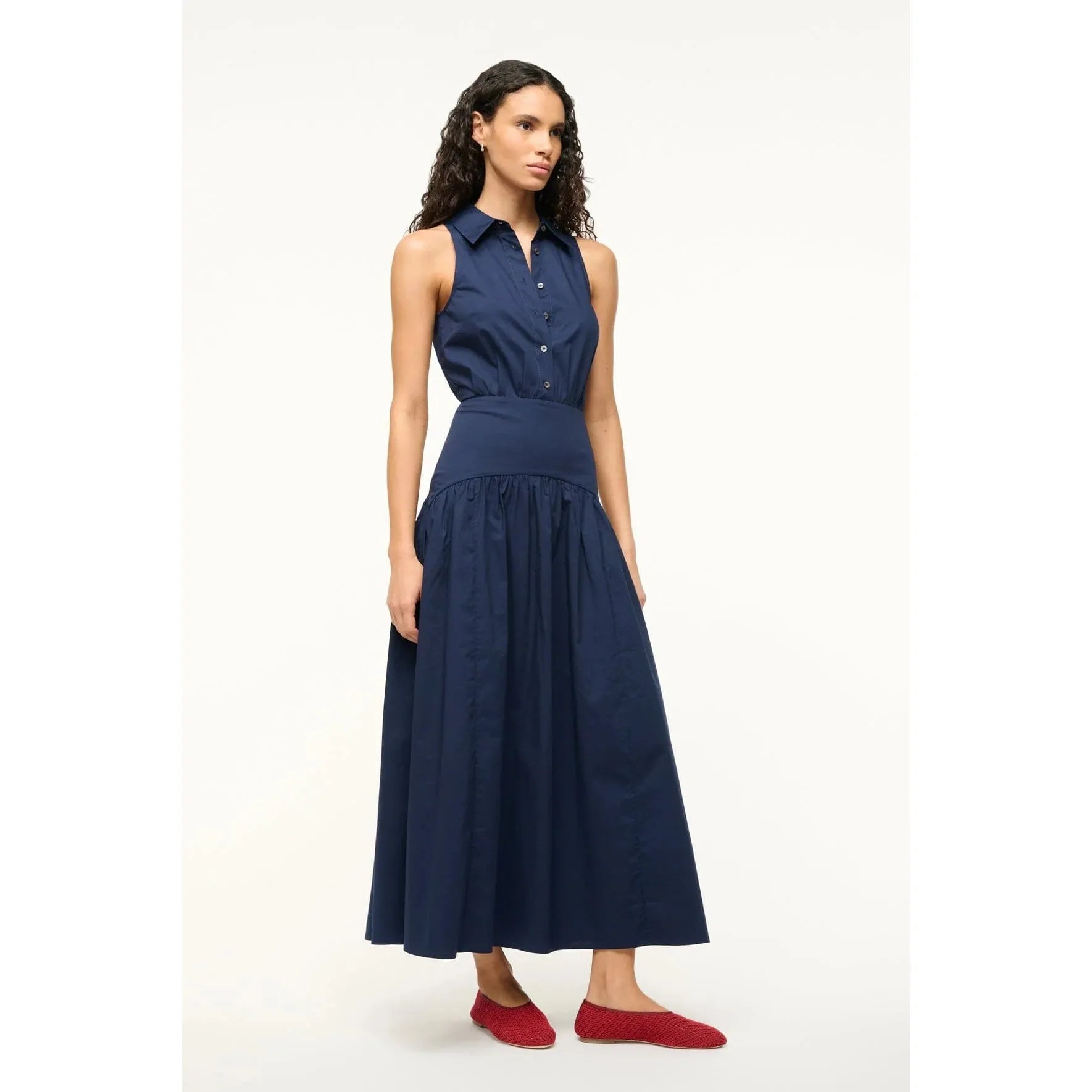 Staud Romy Dress Navy