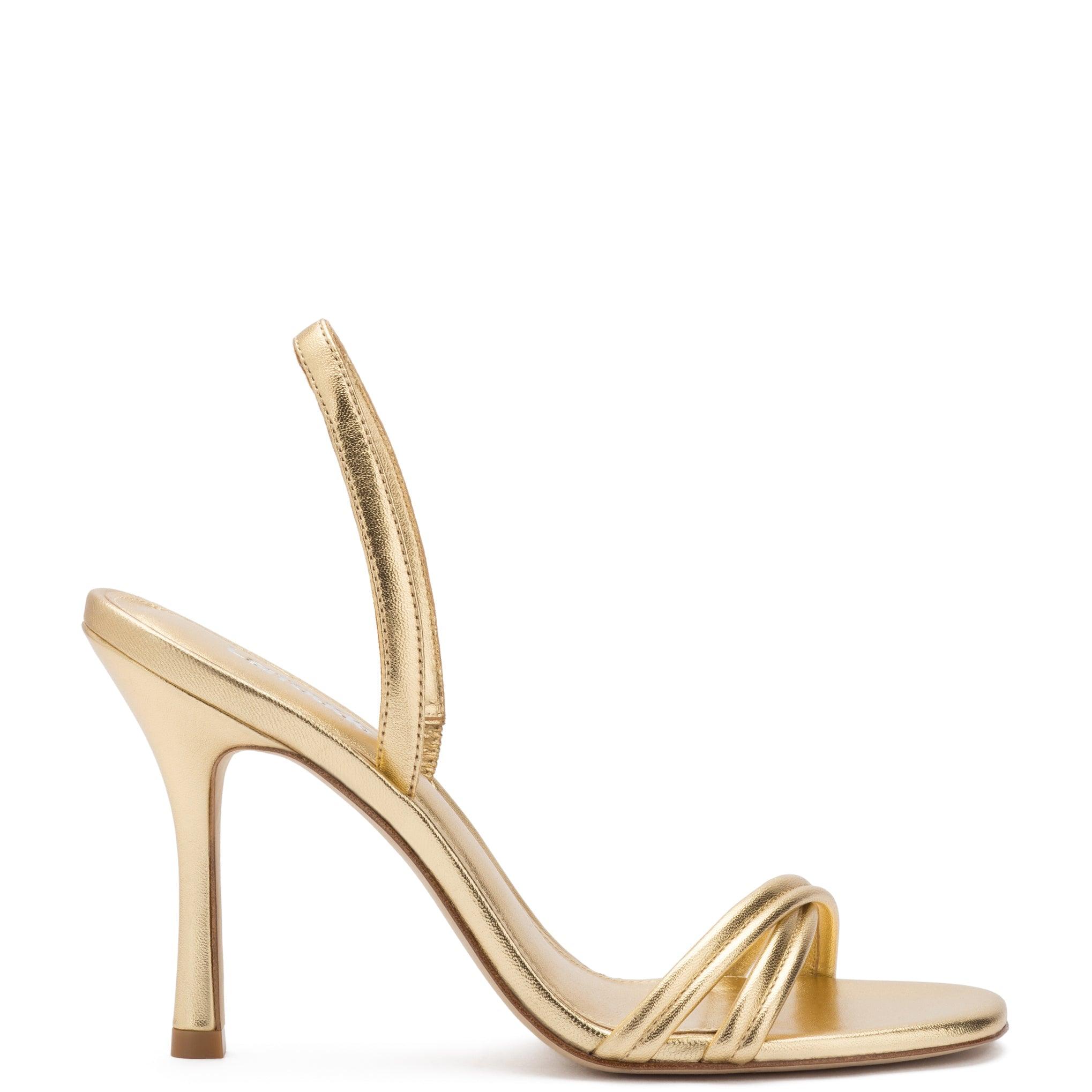 Annie Sandal In Gold Metallic Leather - Primm's