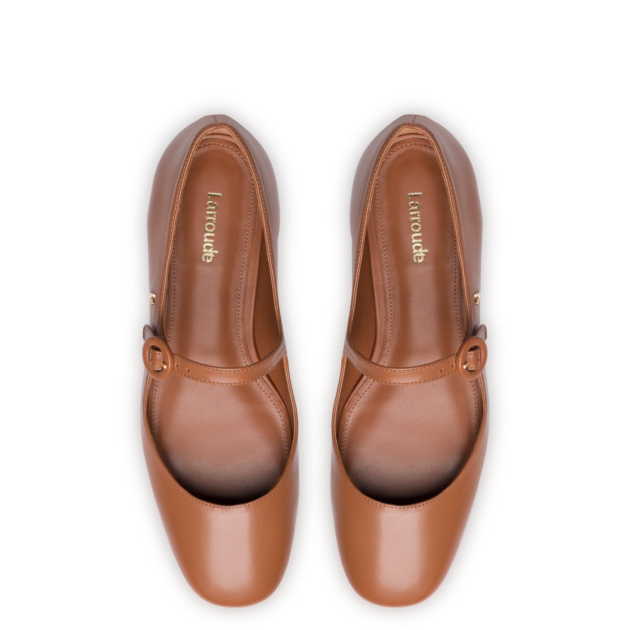 Blair Ballet Flat In Caramel Leather - Primm's