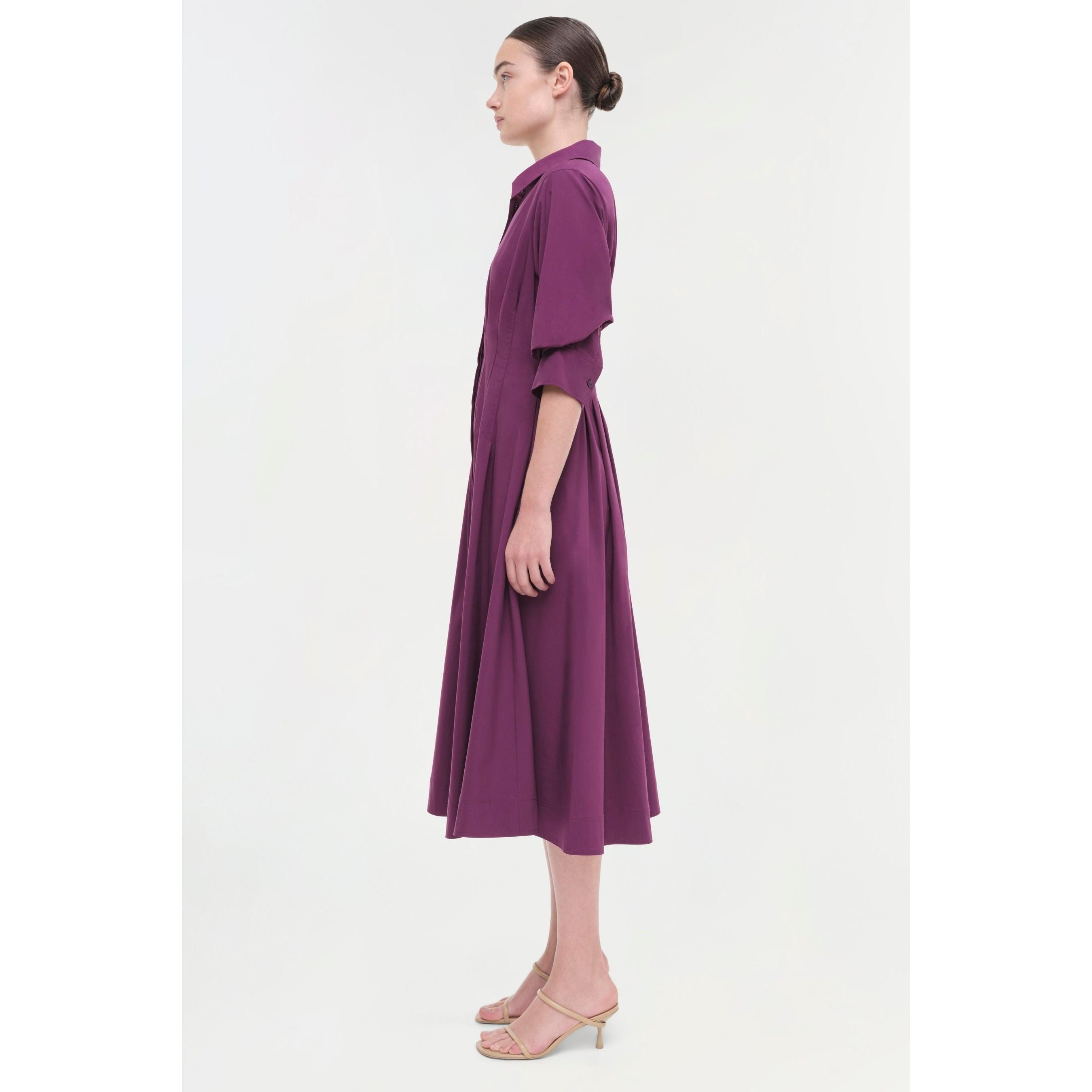 Simkhai Jazz Pintuck Midi Dress Acai