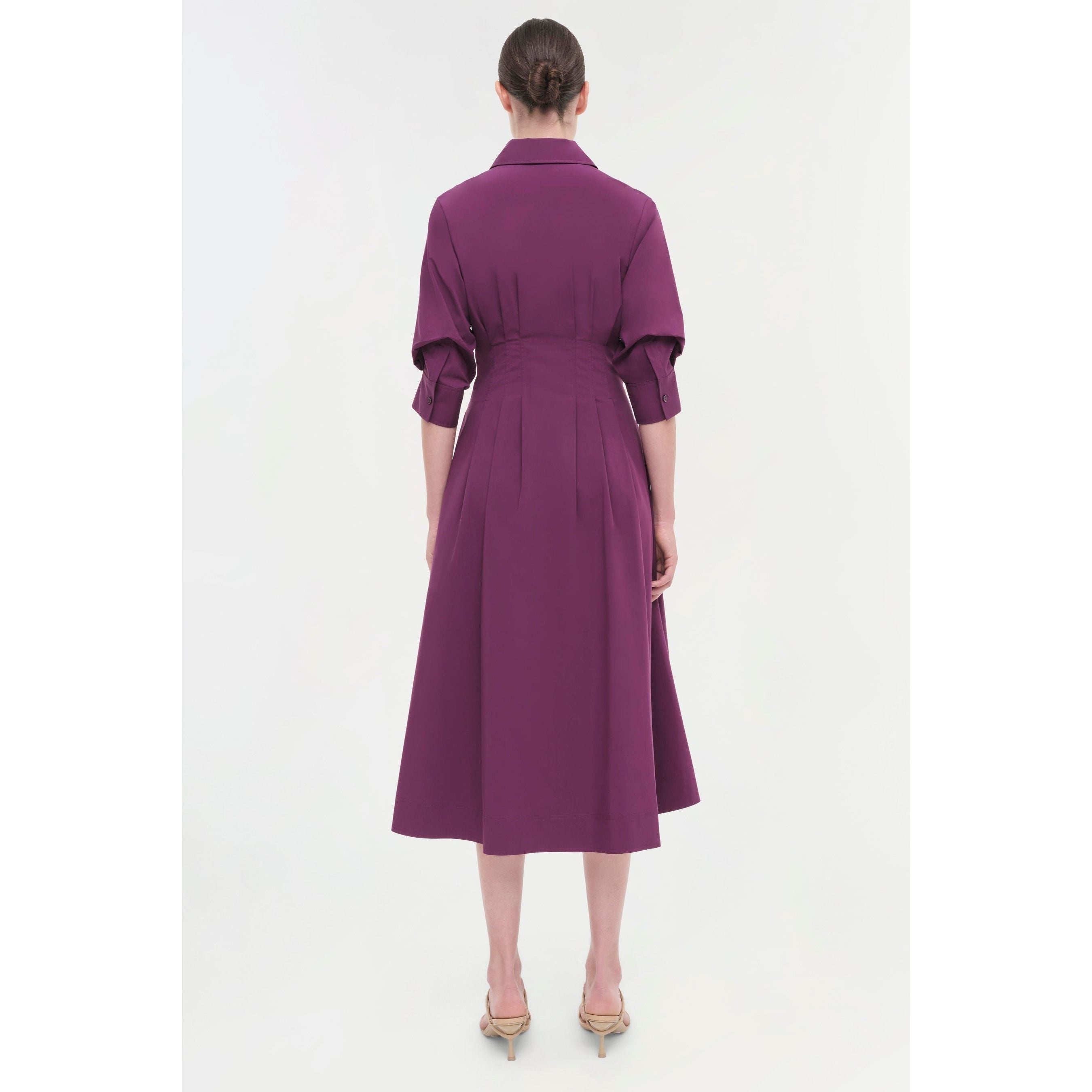 Simkhai Jazz Pintuck Midi Dress Acai