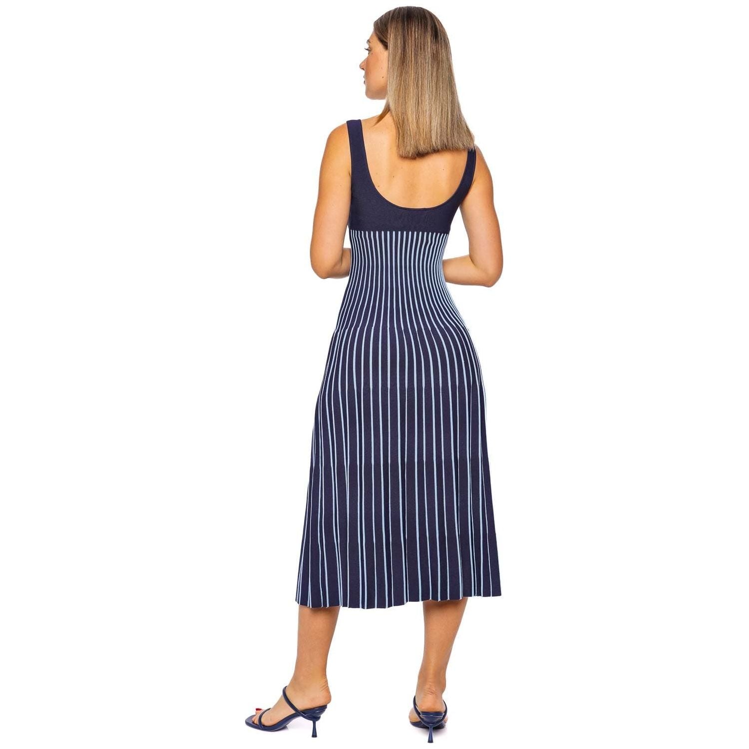 Staud Wells Ellison Dress Navy Clear