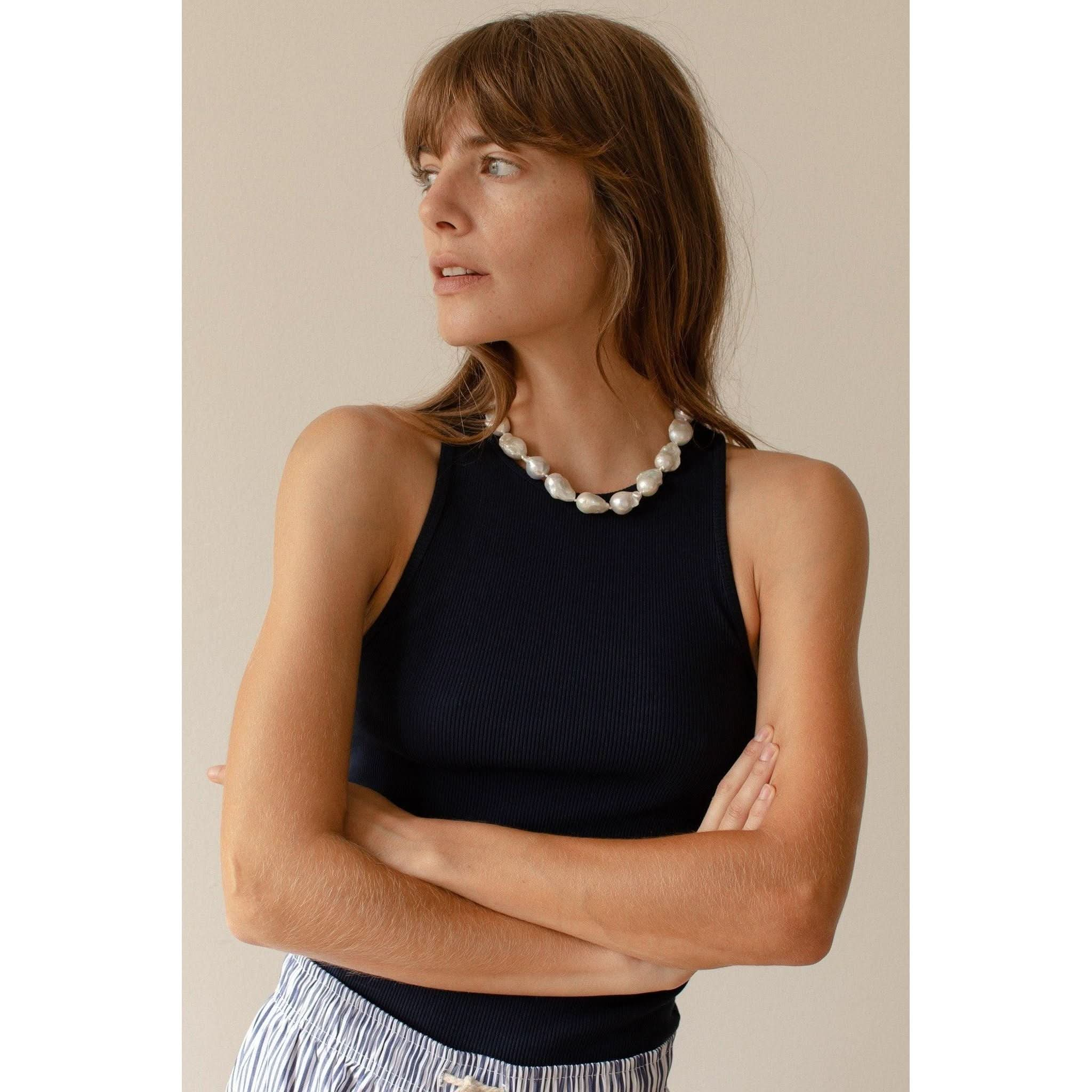 Donni The Rib Knit Tank Navy - Primm's