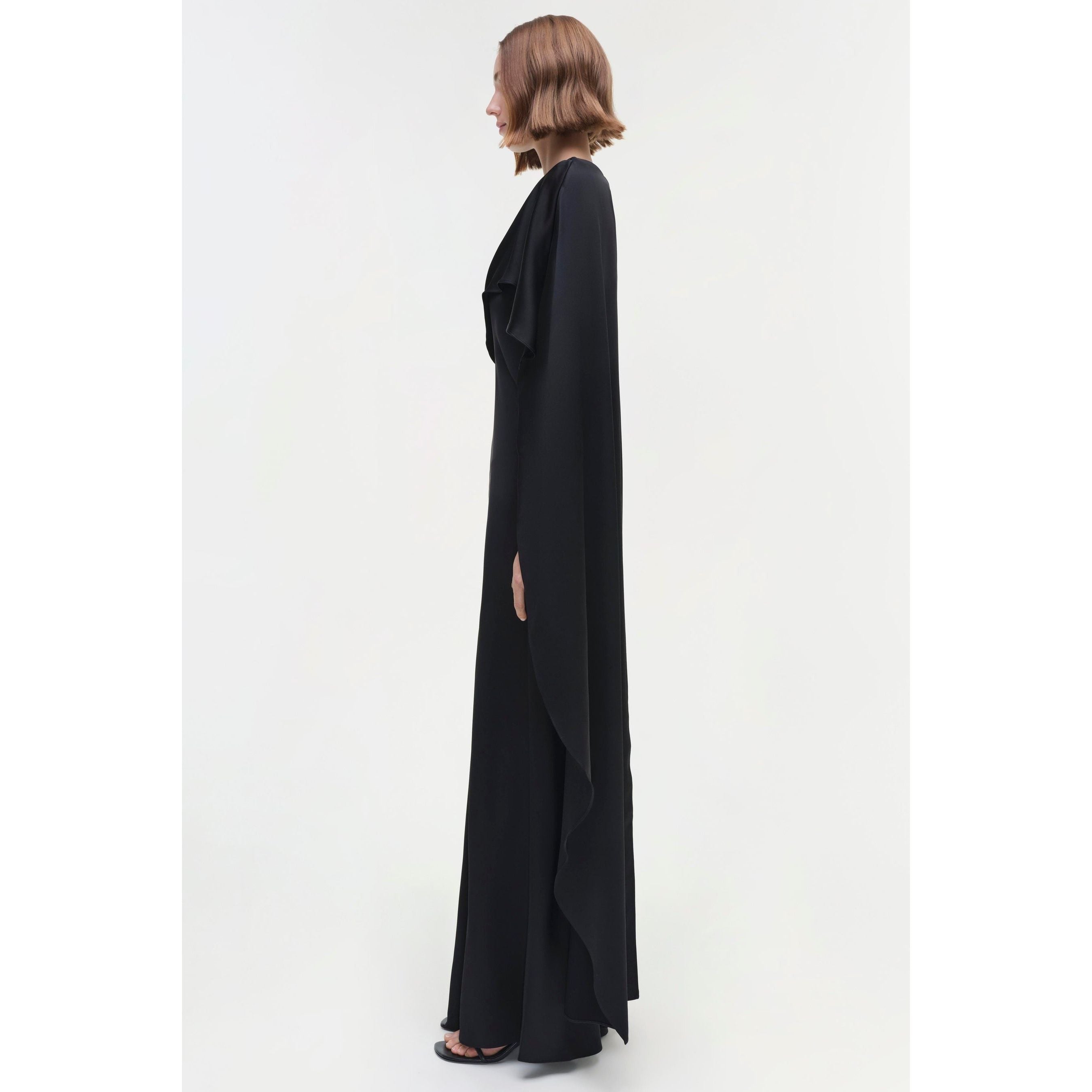 Simkhai Izel Cape Gown Black