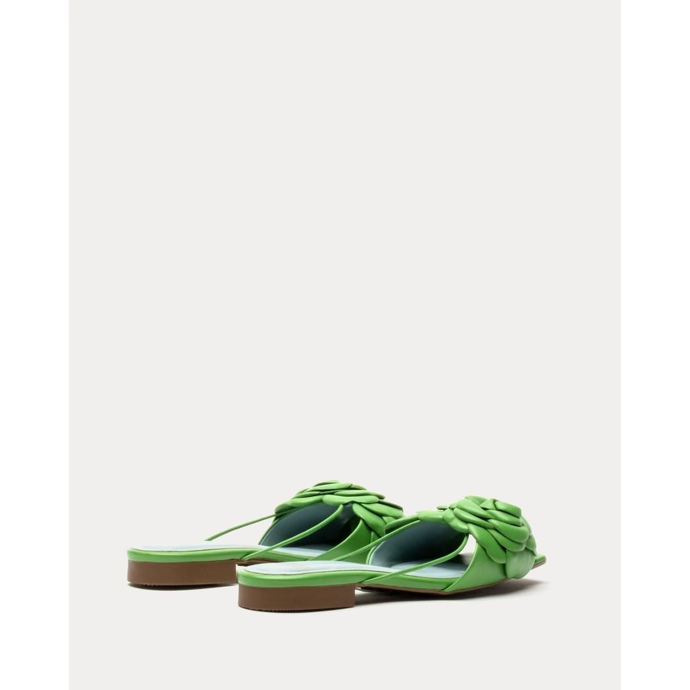 Green Flower Sanadal | Gardenia Flower Sandal | Primm's