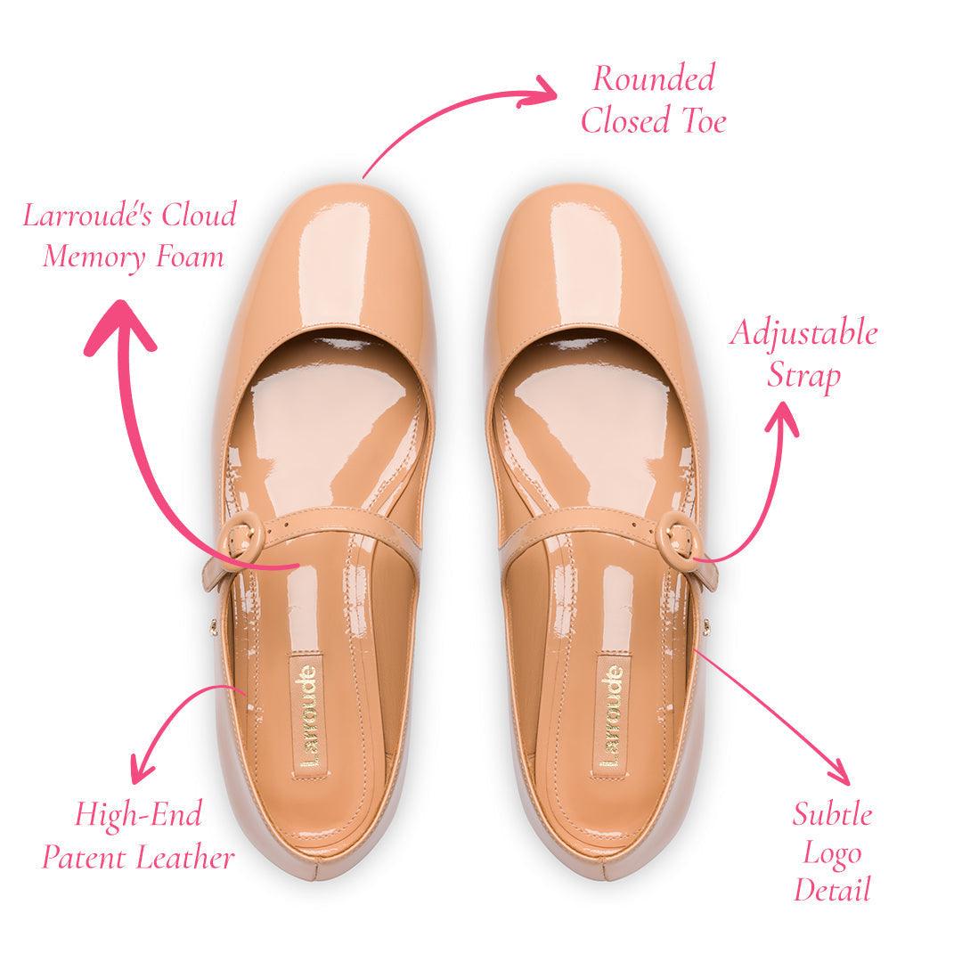 Blair Ballet Flat In Tan Patent Leather - Primm's