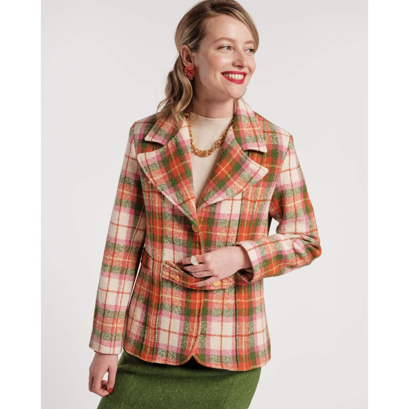 Women's Plaid Blazer | Wool Bobby Blazer | Primm's