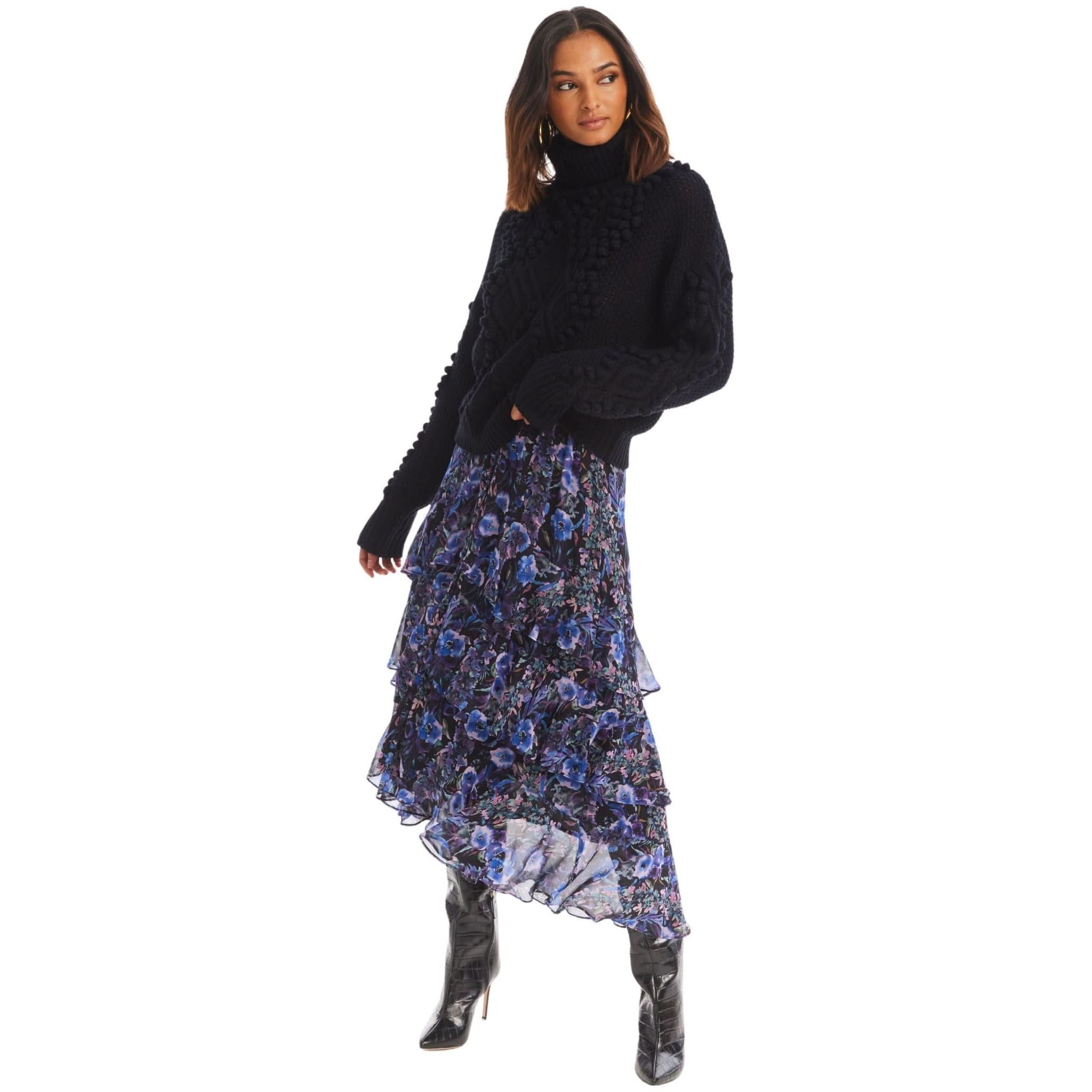 Allison Fall Florals Midi Skirt | Ella Fall Floral Skirt | Primm's