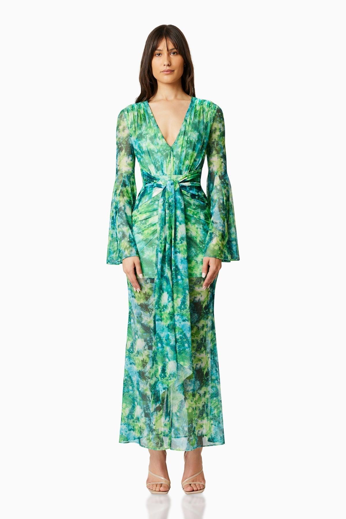 Elliatt Jonquil Long Sleeve Maxi Dress In Multi - Primm's