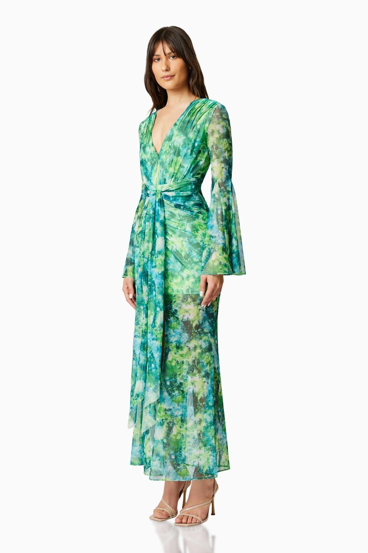 Elliatt Jonquil Long Sleeve Maxi Dress In Multi - Primm's