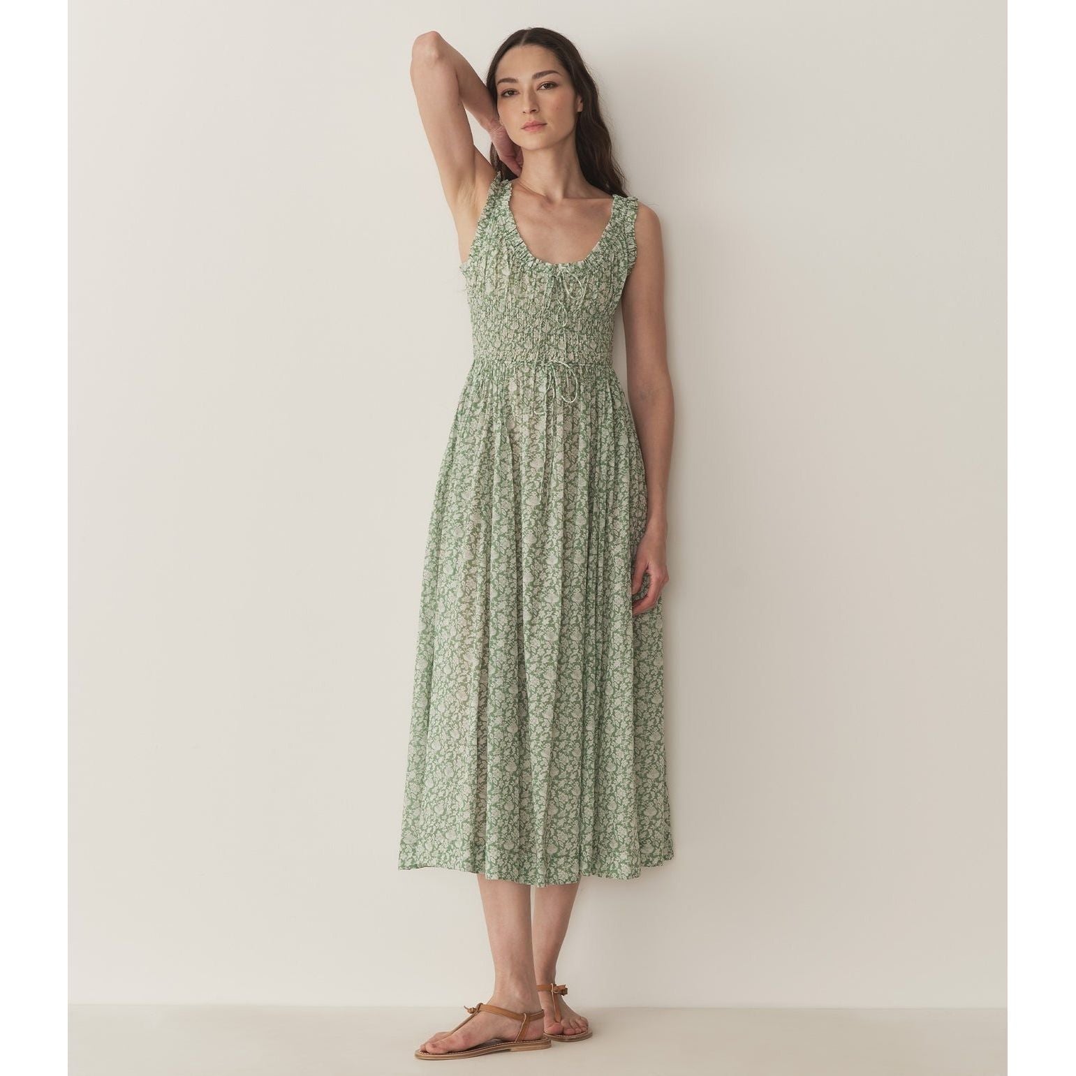 Doen Emmaretta Dress Peridot Tea Floral