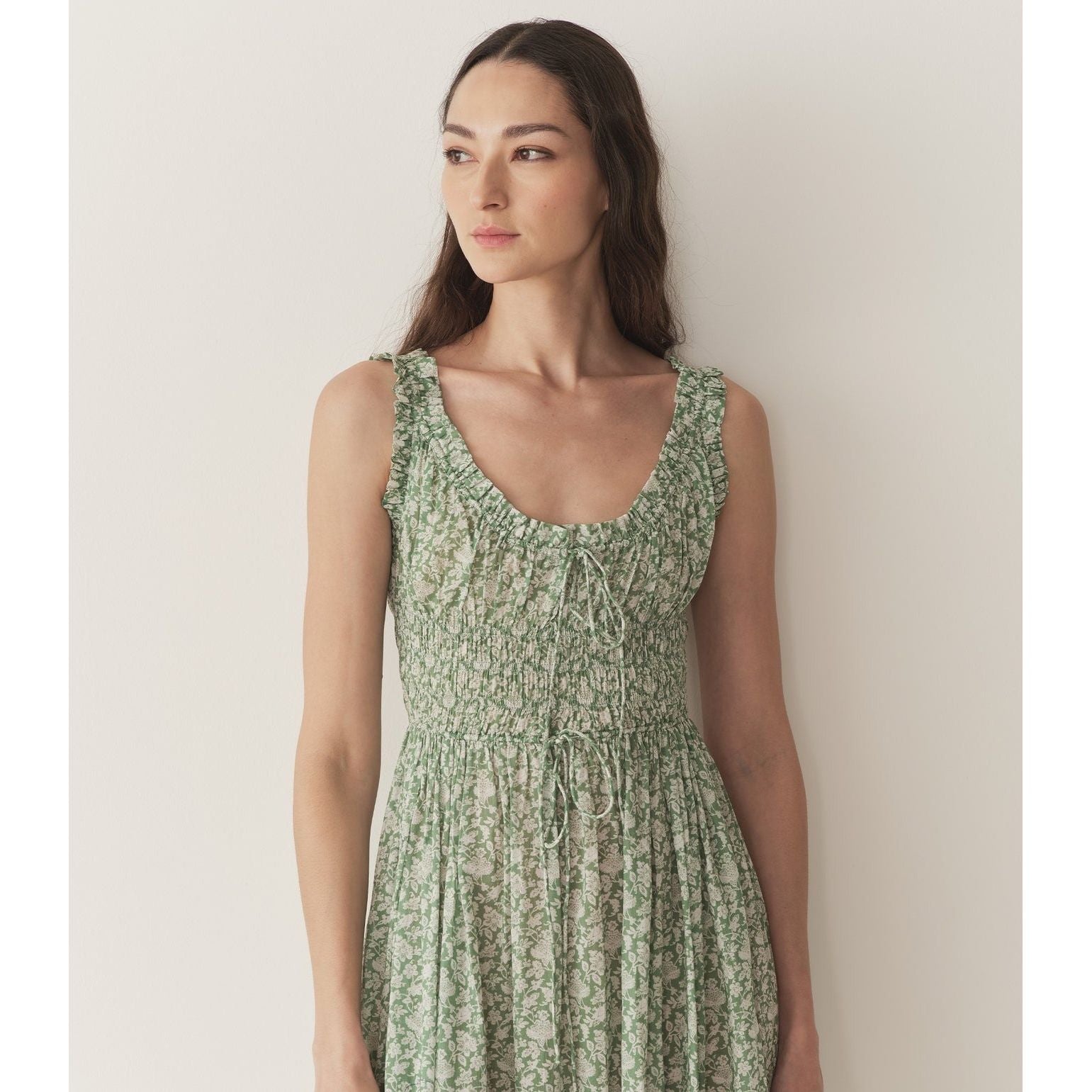 Doen Emmaretta Dress Peridot Tea Floral