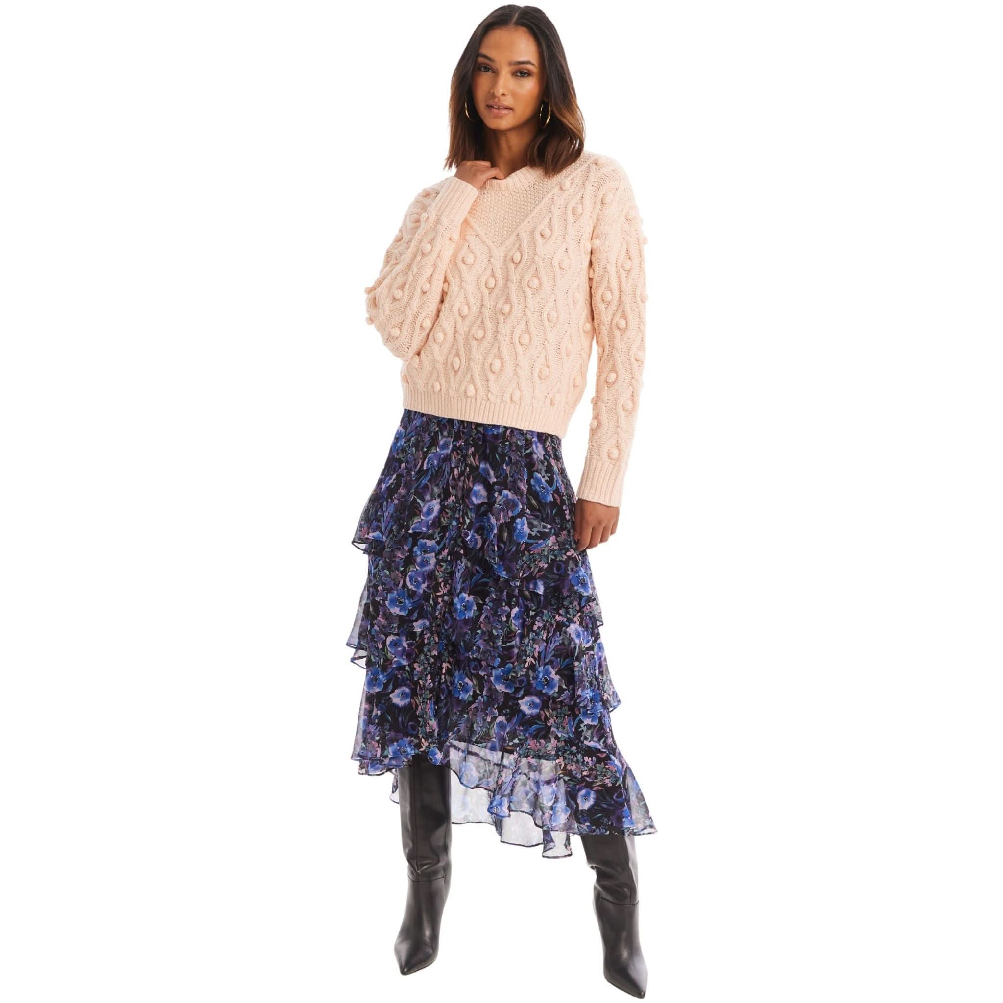 Allison Fall Florals Midi Skirt | Ella Fall Floral Skirt | Primm's