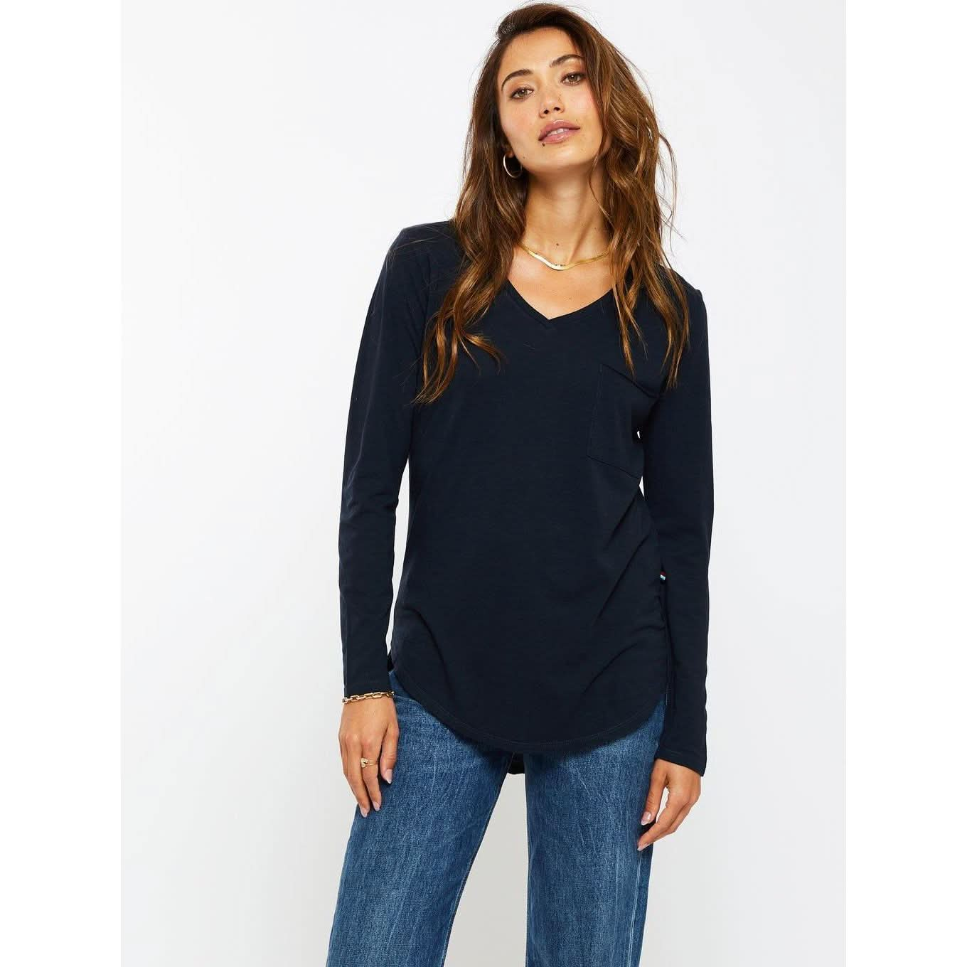 Sol Angeles Essential Long Sleeve Torque Tee Indigo - Primm's