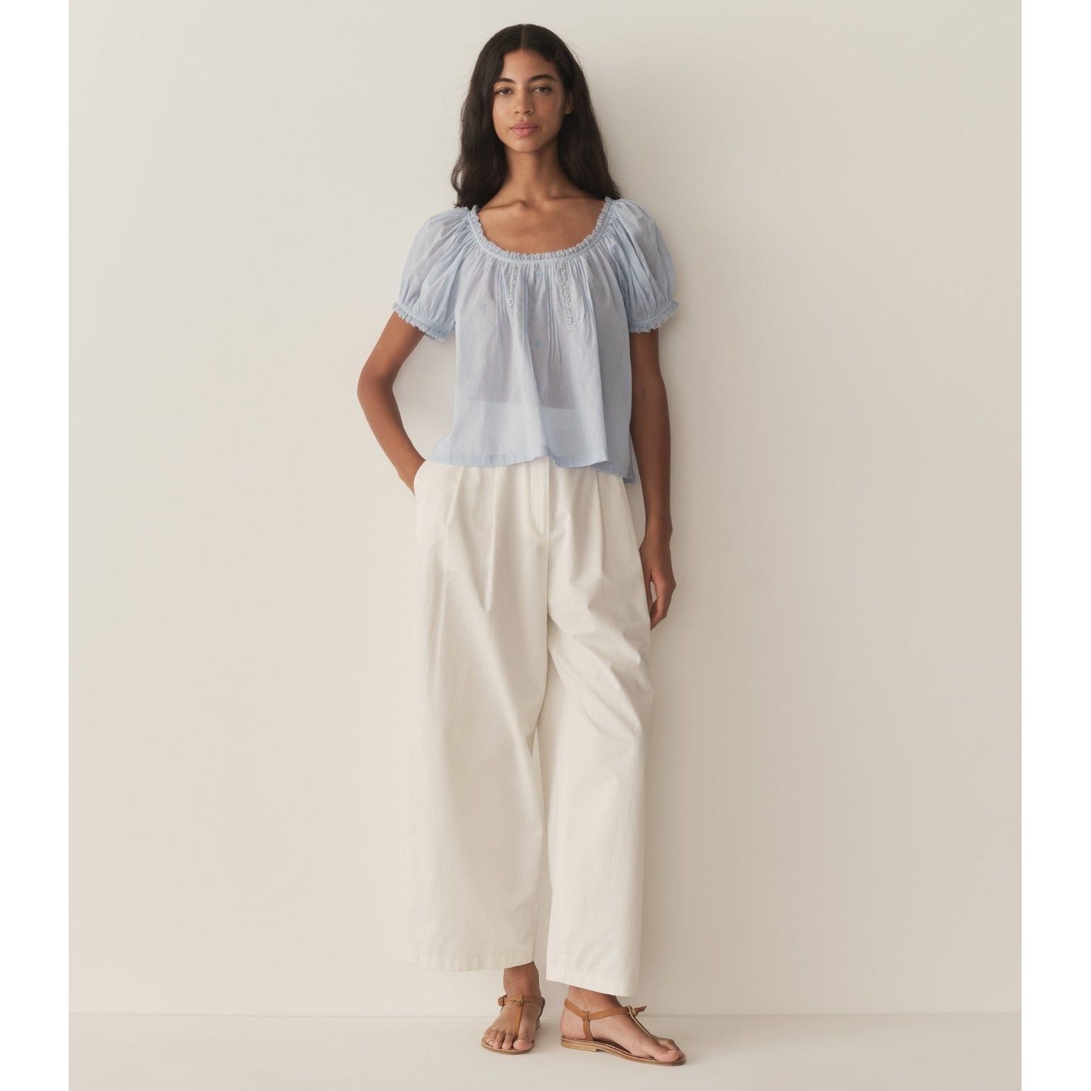 Doen Frederica Top Icy Blue