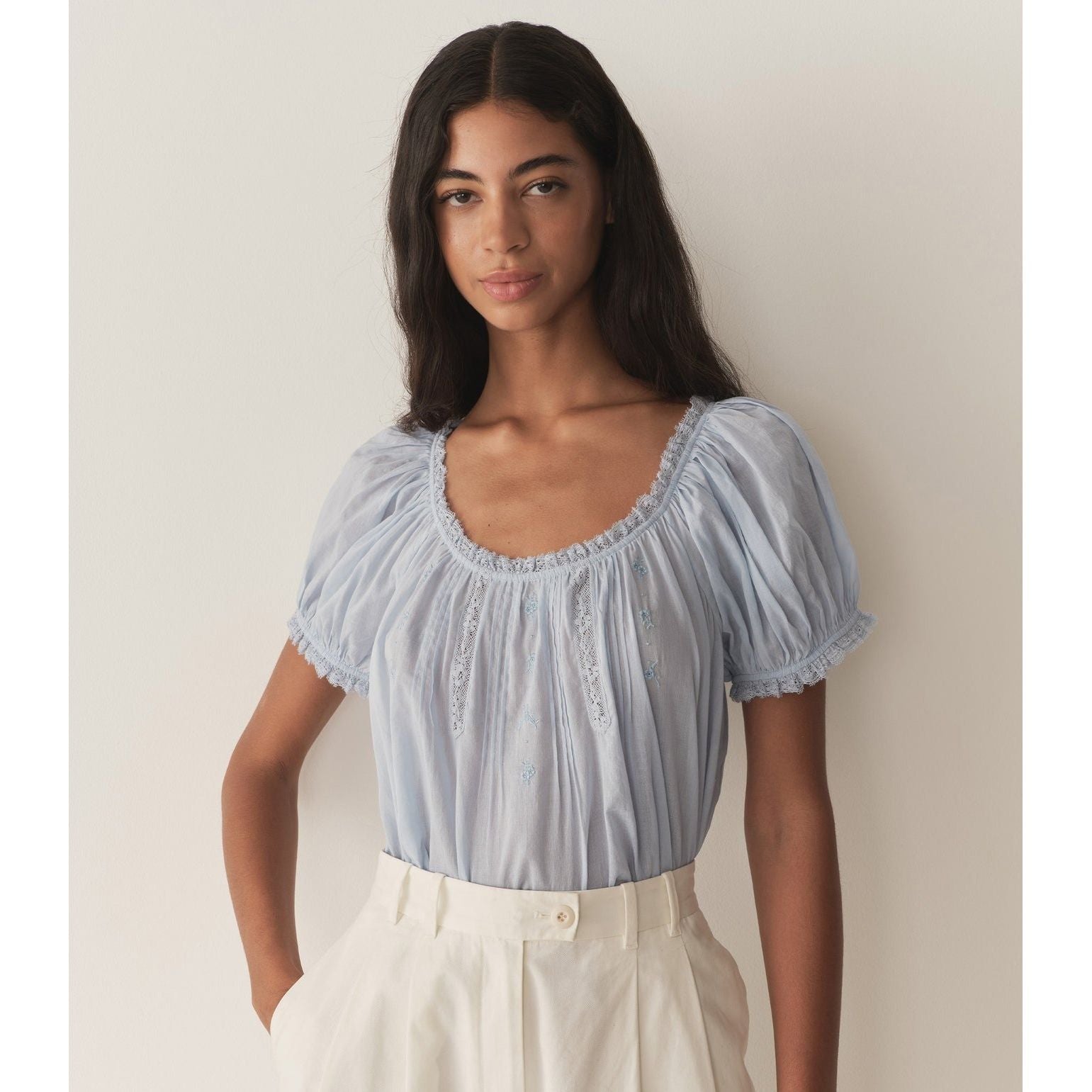 Doen Frederica Top Icy Blue