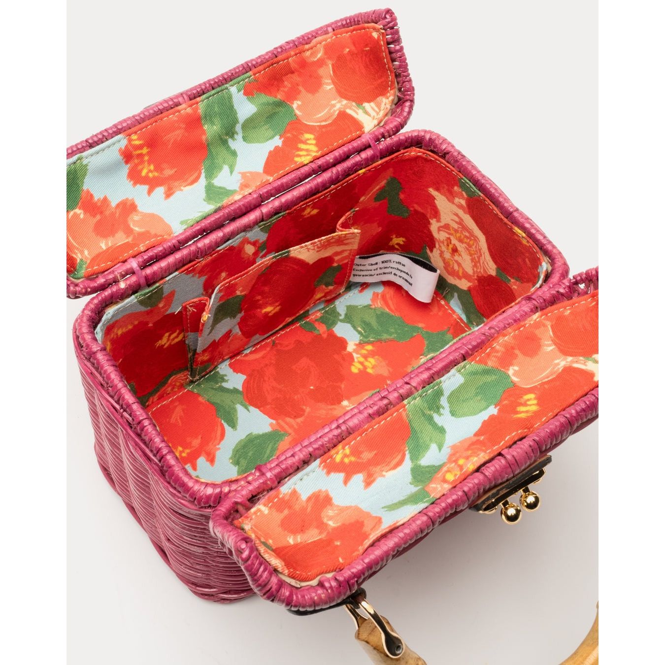 Frances Valentine Hannah Lunchbox Wicker Pink