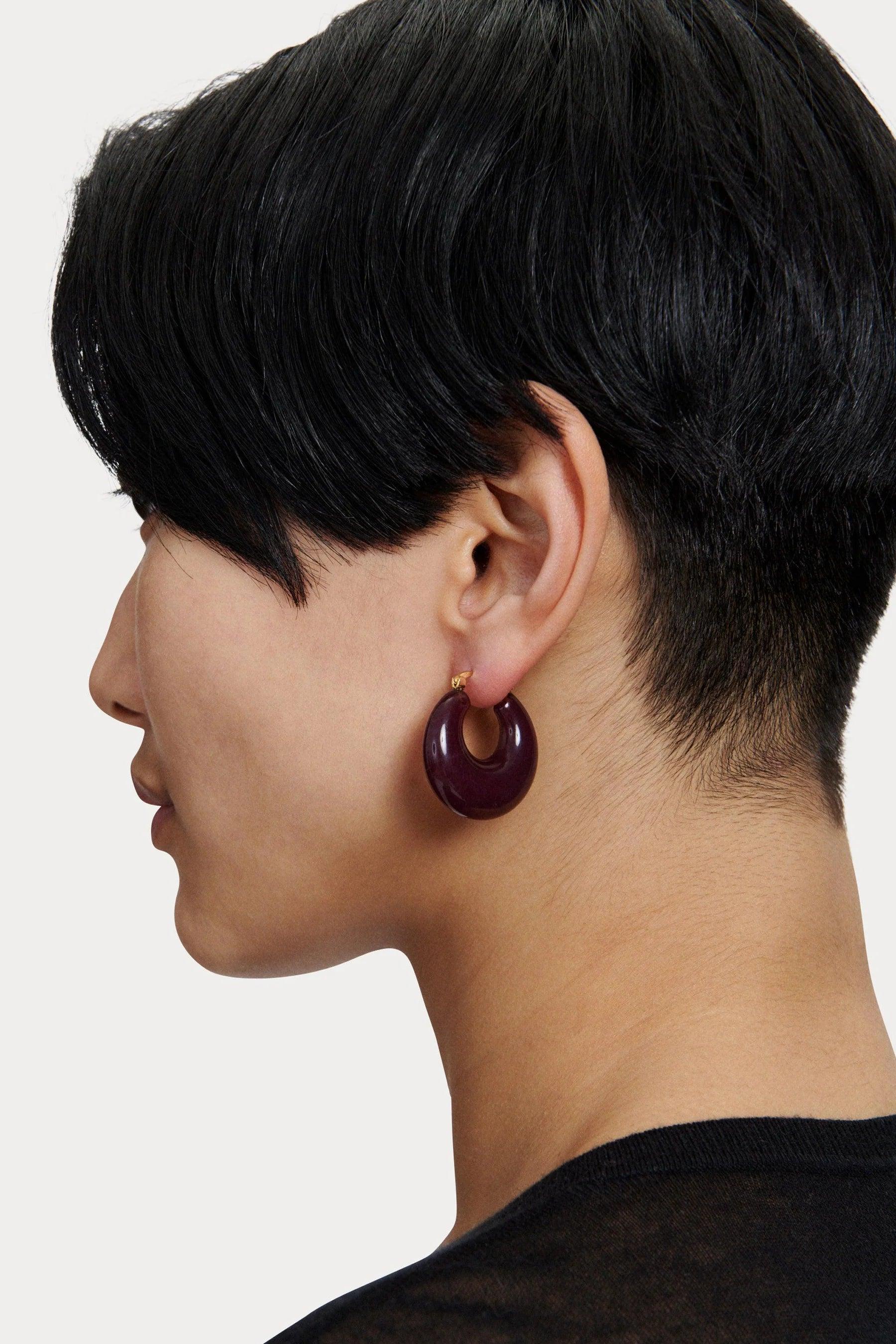 Rachel Comey Grass Earrings in Dark Cherry - Primm's