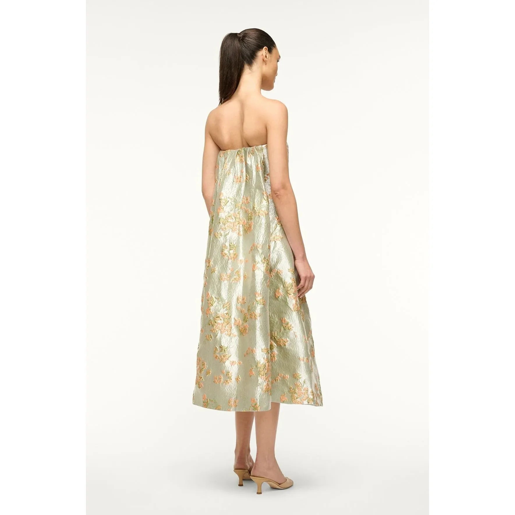 Staud Kennedy Dress in Metallic Bloom