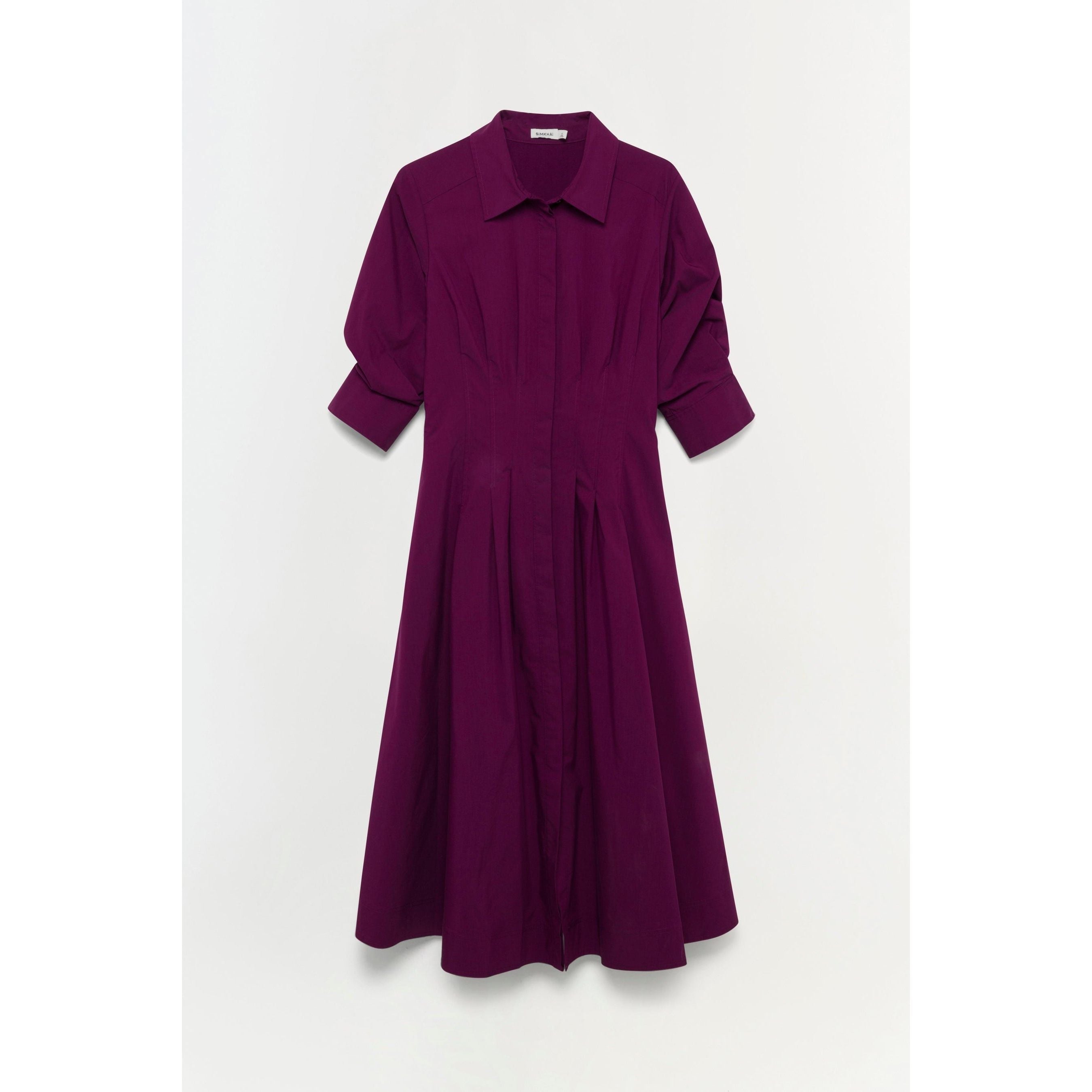 Simkhai Jazz Pintuck Midi Dress Acai