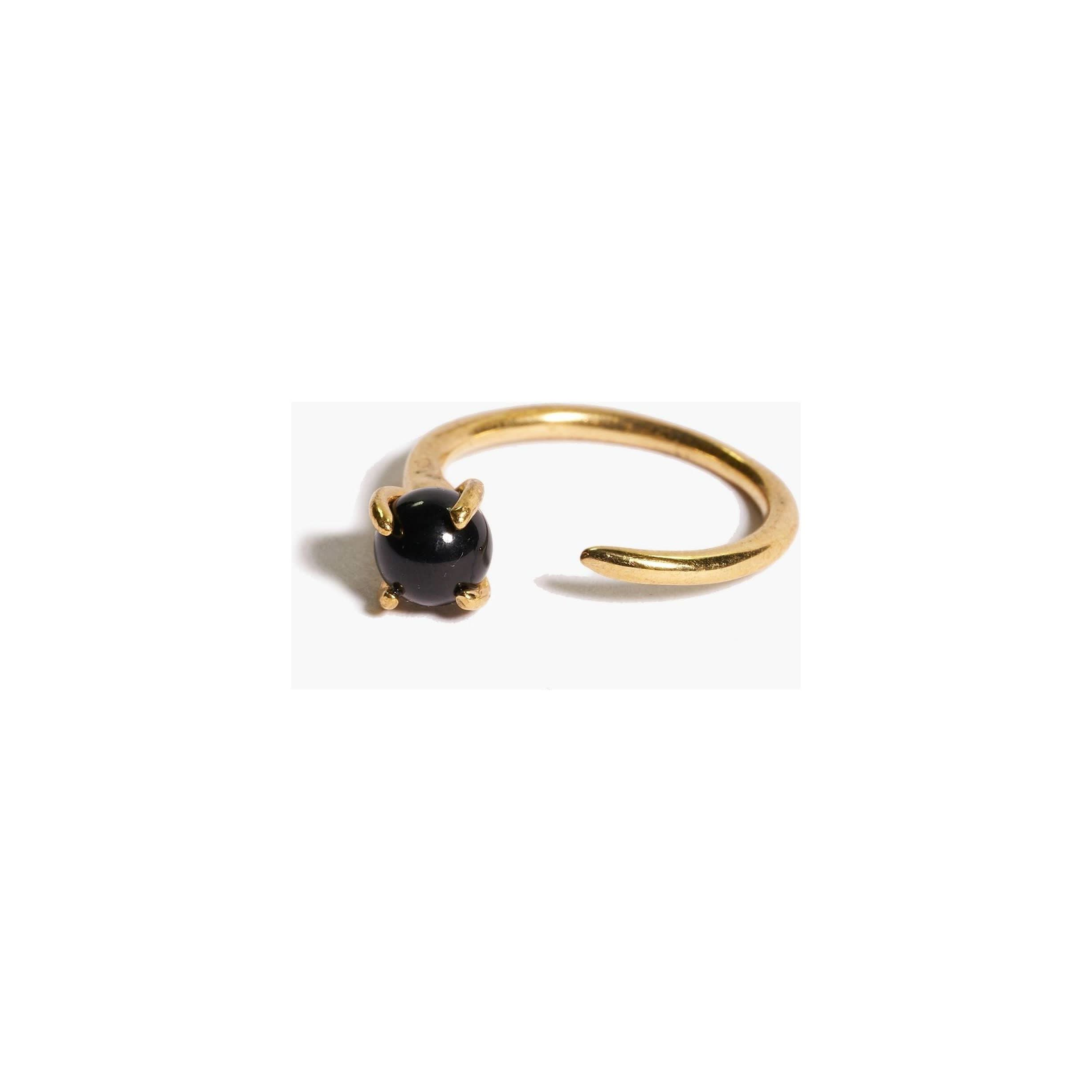 Odette Klint Ring in Brass with Black Onyx - Primm's