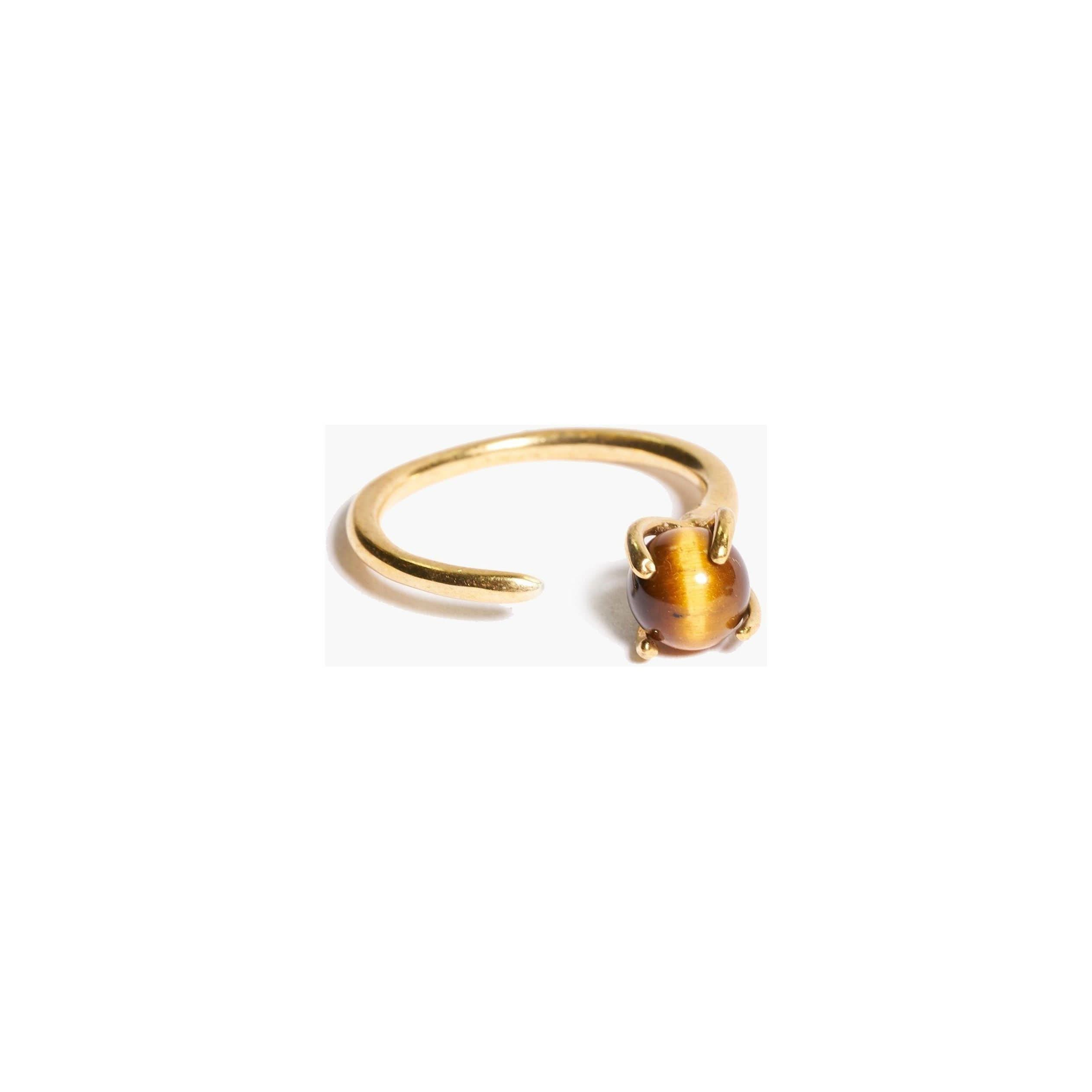 Odette Klint Ring in Brass with Tigers Eye - Primm's