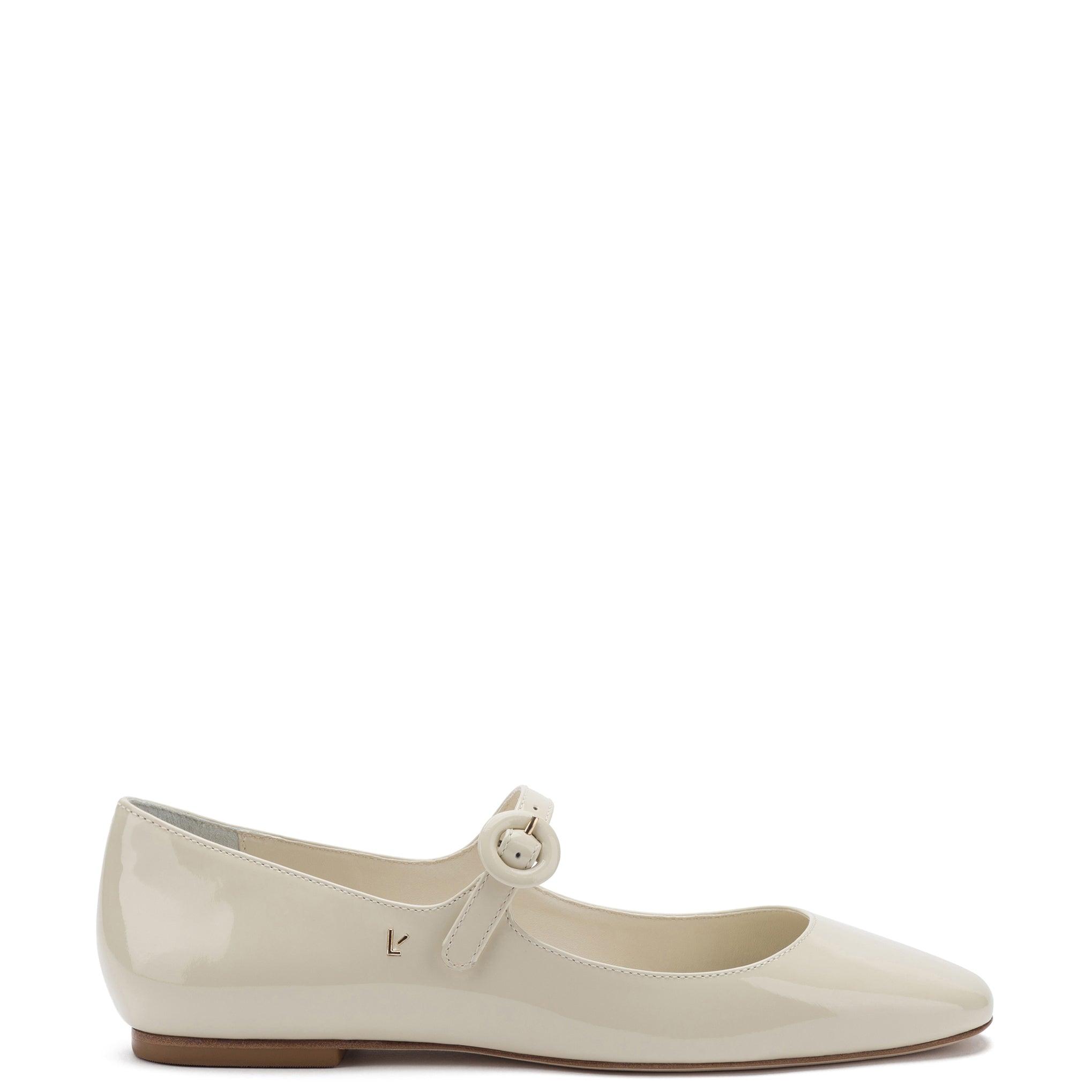 Blair Ballet Flat In Ivory Patent Leather - Primm's