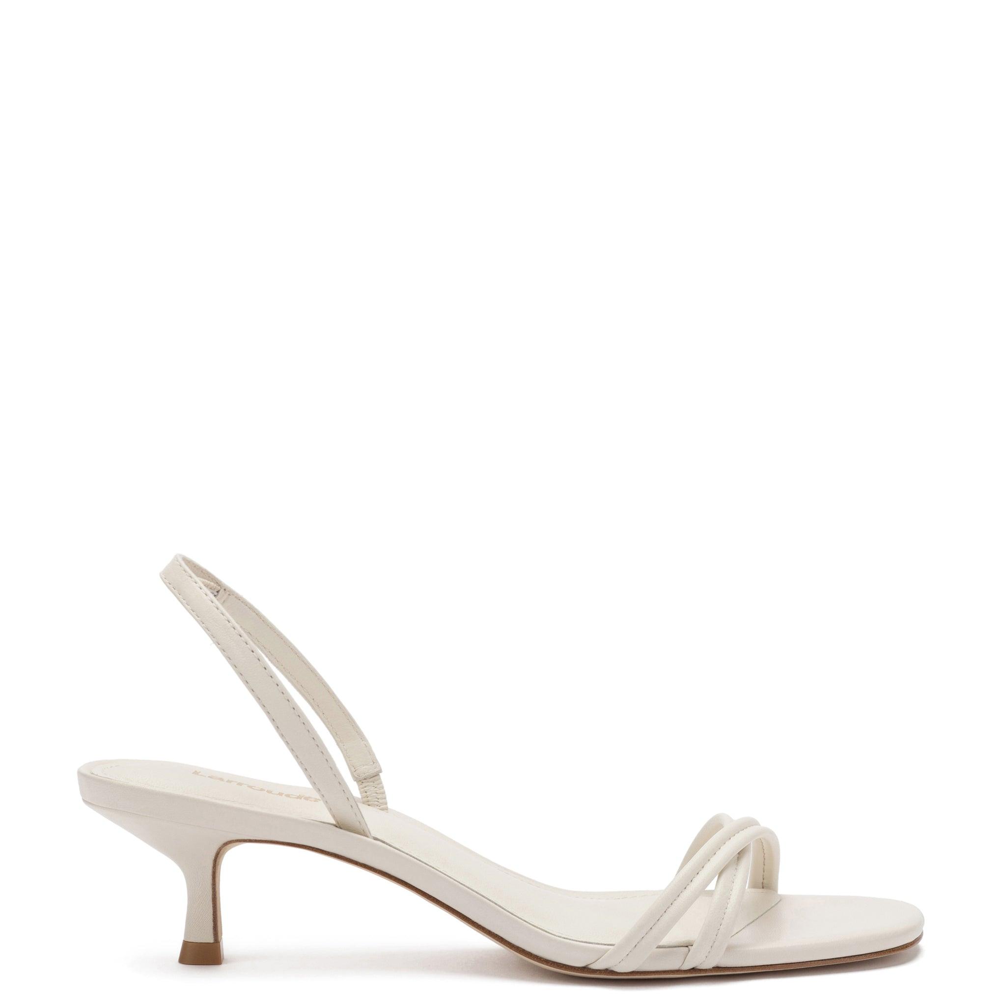 Mini Annie Sandal In Ivory Leather - Primm's