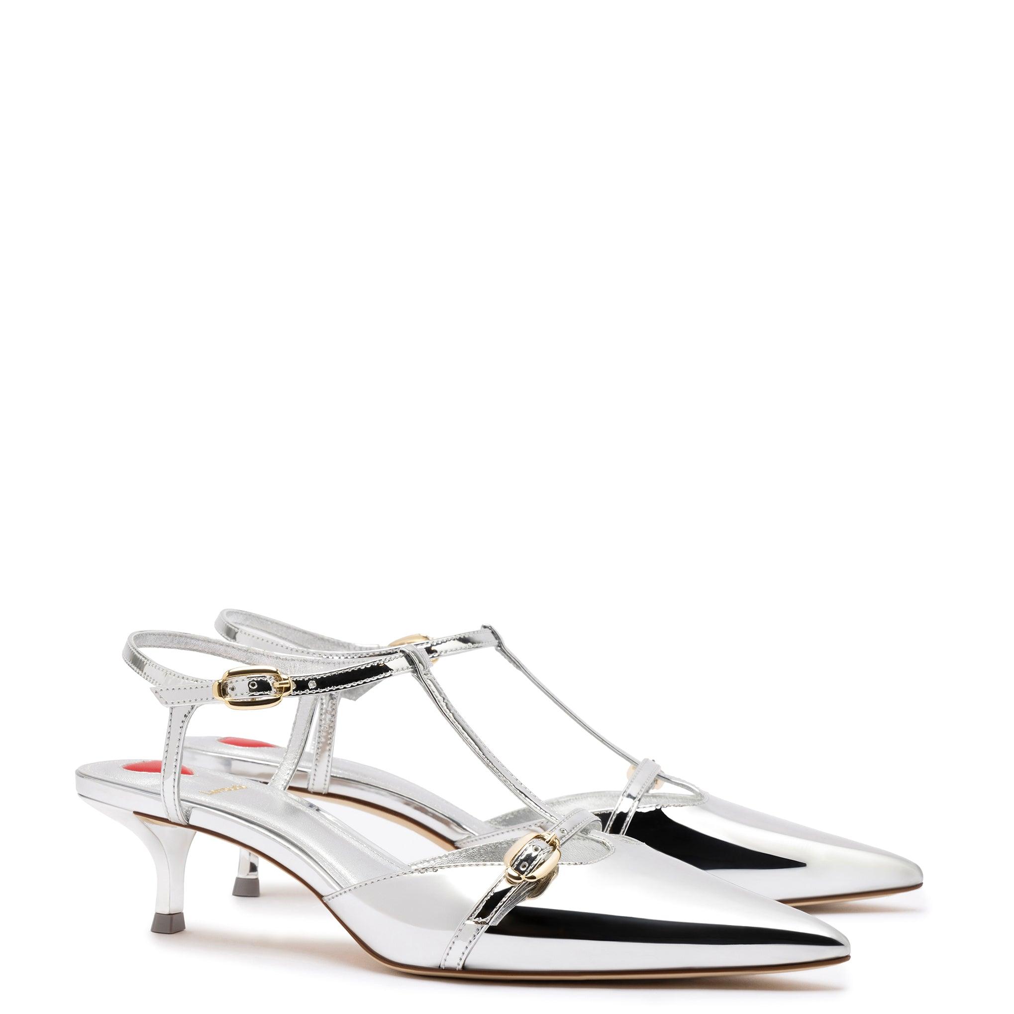 Grace Pump In Silver Specchio - Primm's