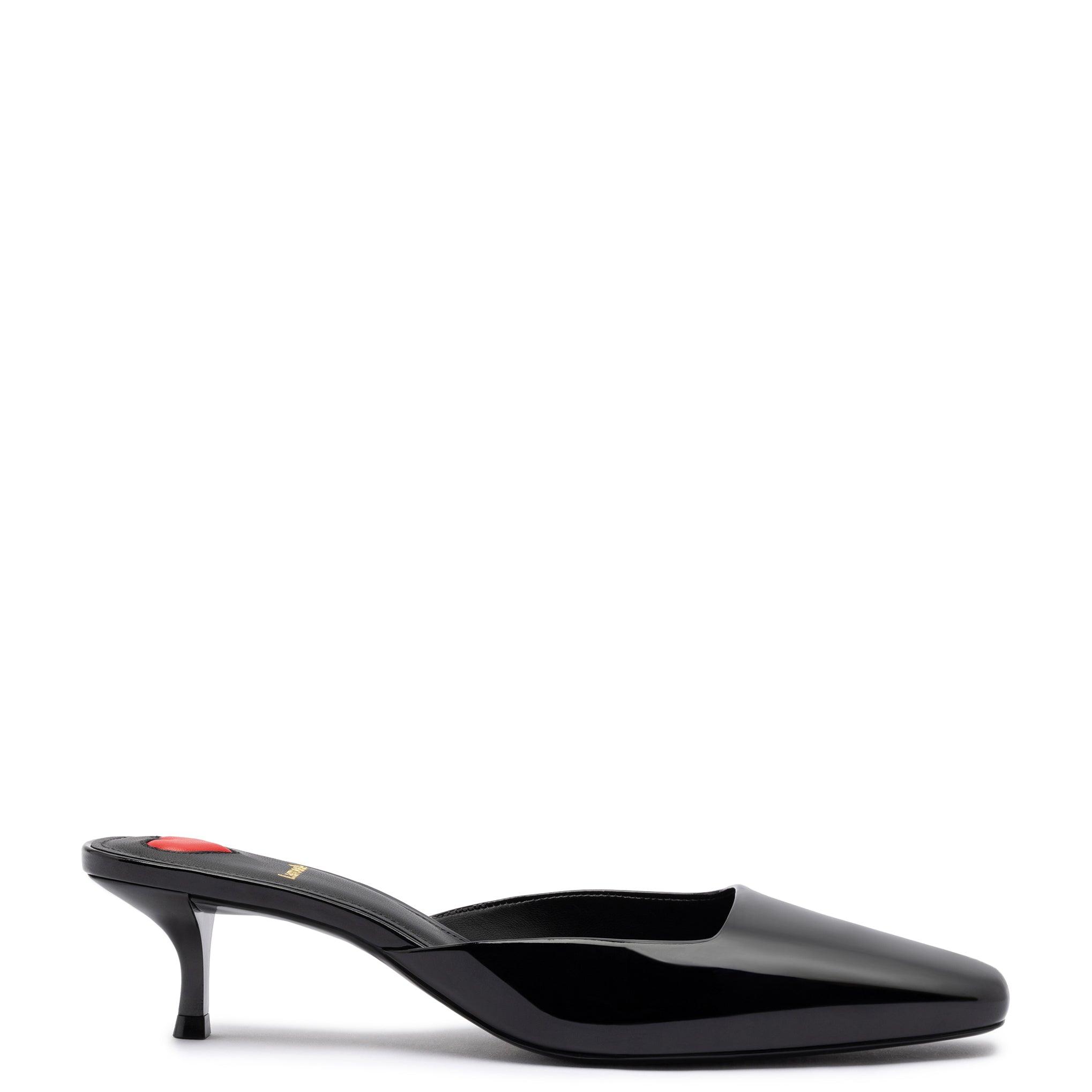 Amal Mule In Black Patent Leather - Primm's