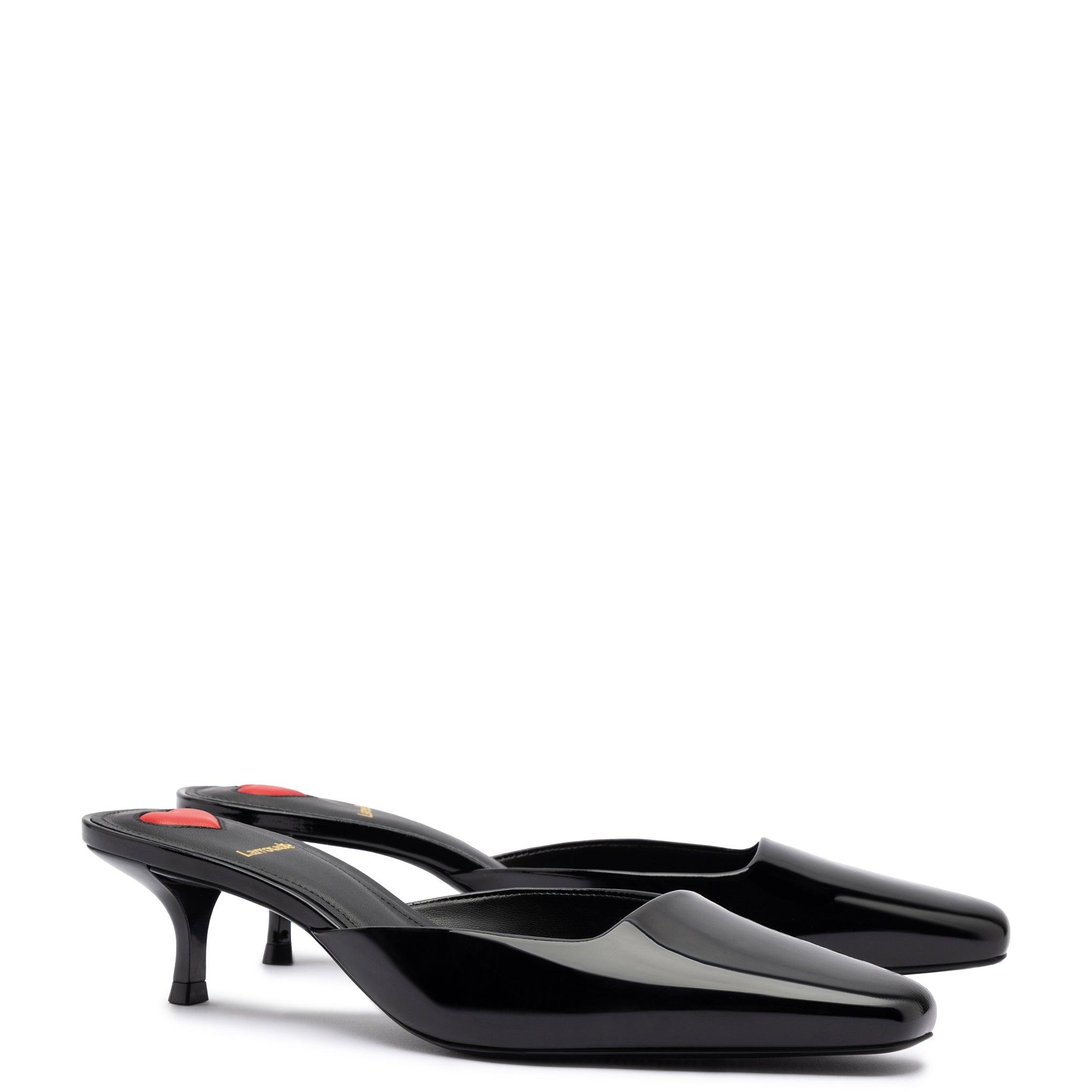 Amal Mule In Black Patent Leather - Primm's