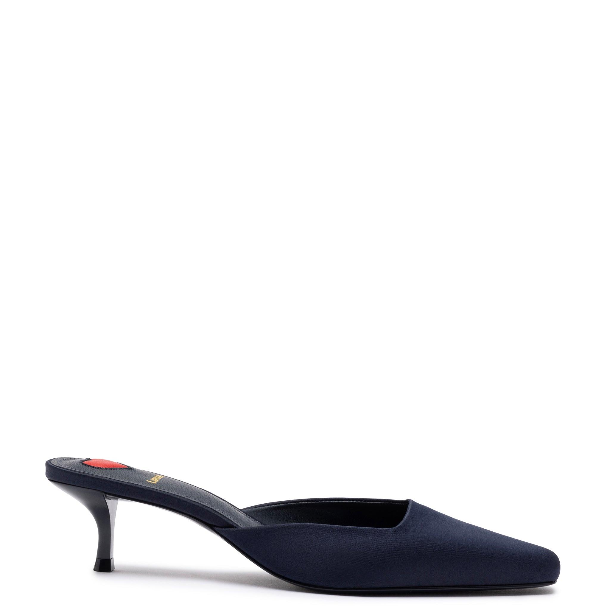 Amal Mule In Ocean Satin - Primm's