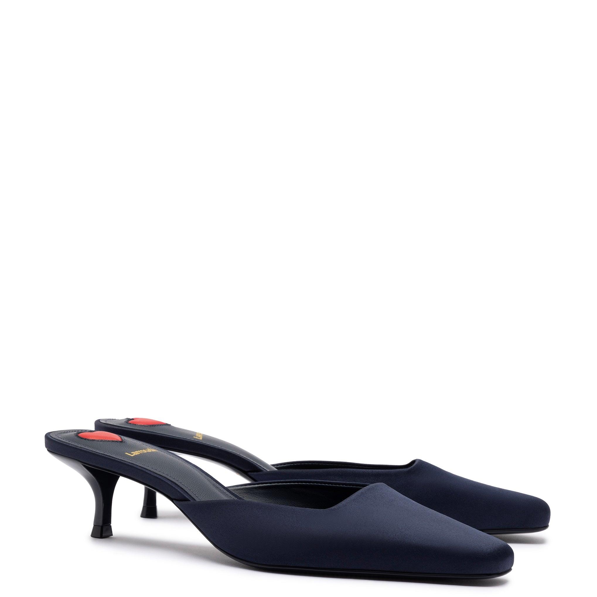 Amal Mule In Ocean Satin - Primm's