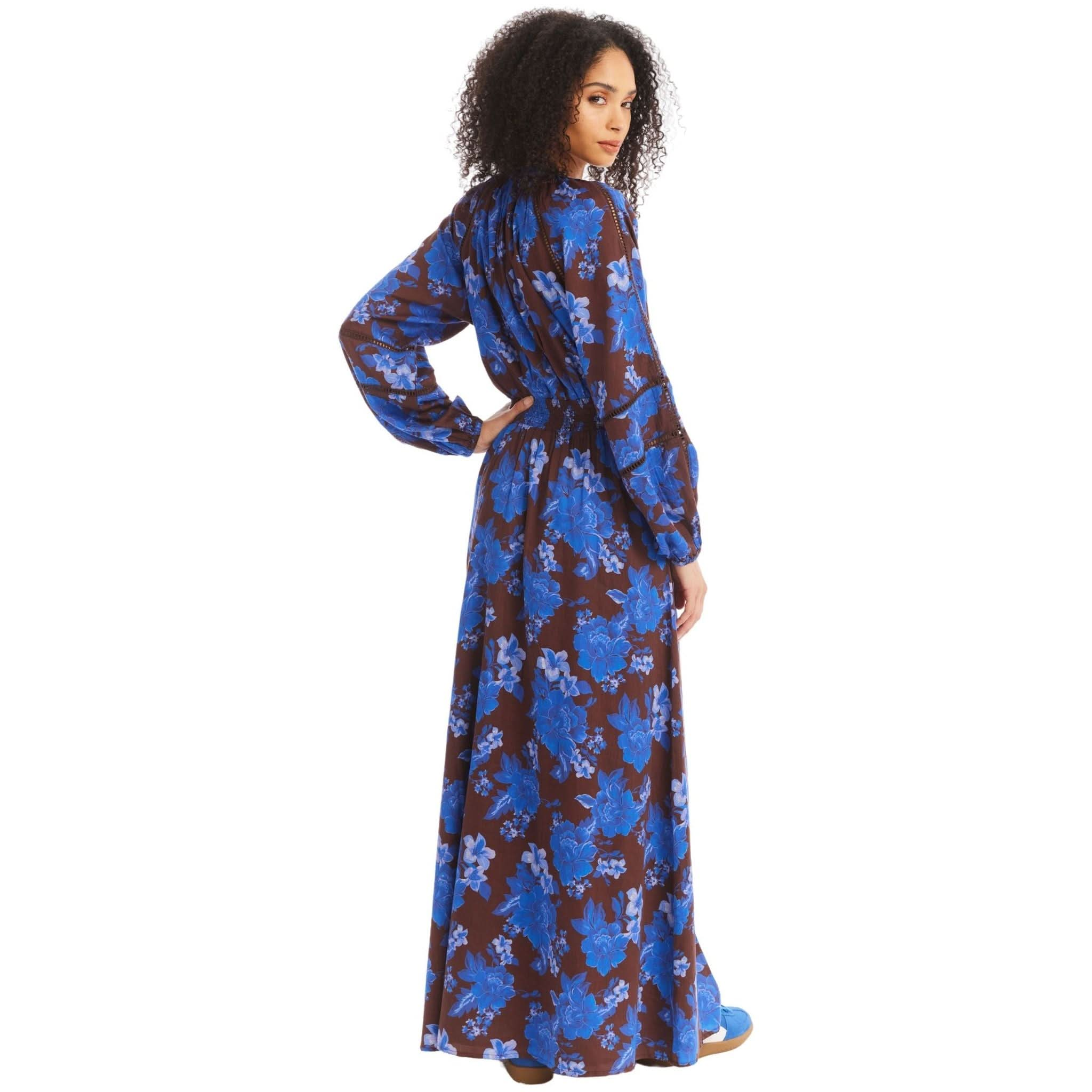 Allison Cobalt Floral Maxi Dress | Allison Bobbi Maxi Dress | Primm's