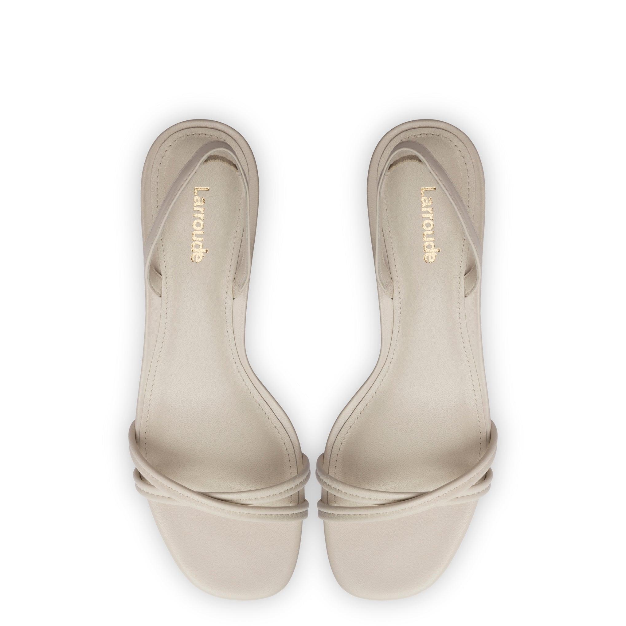 Mini Annie Sandal In Ivory Leather - Primm's