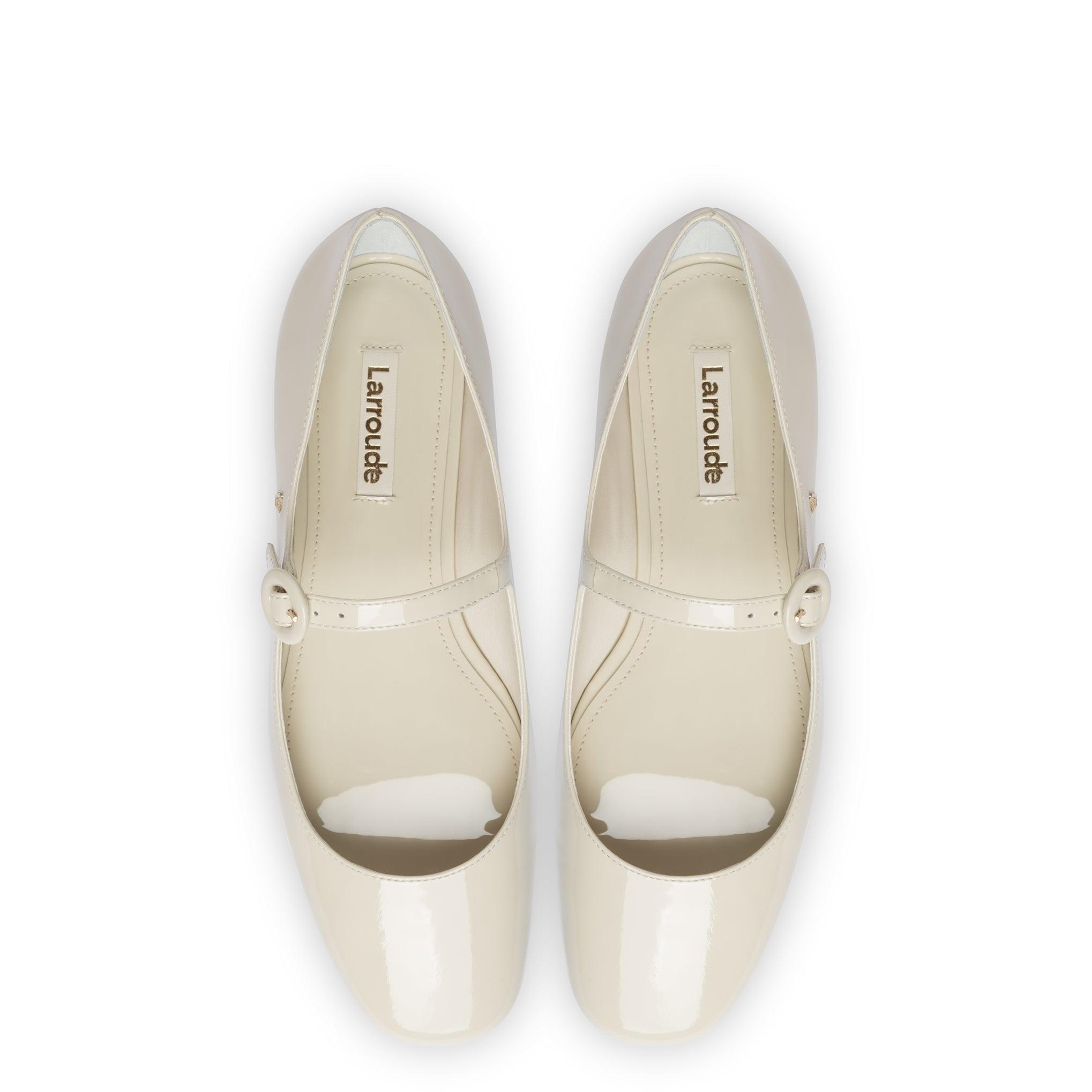 Blair Ballet Flat In Ivory Patent Leather - Primm's