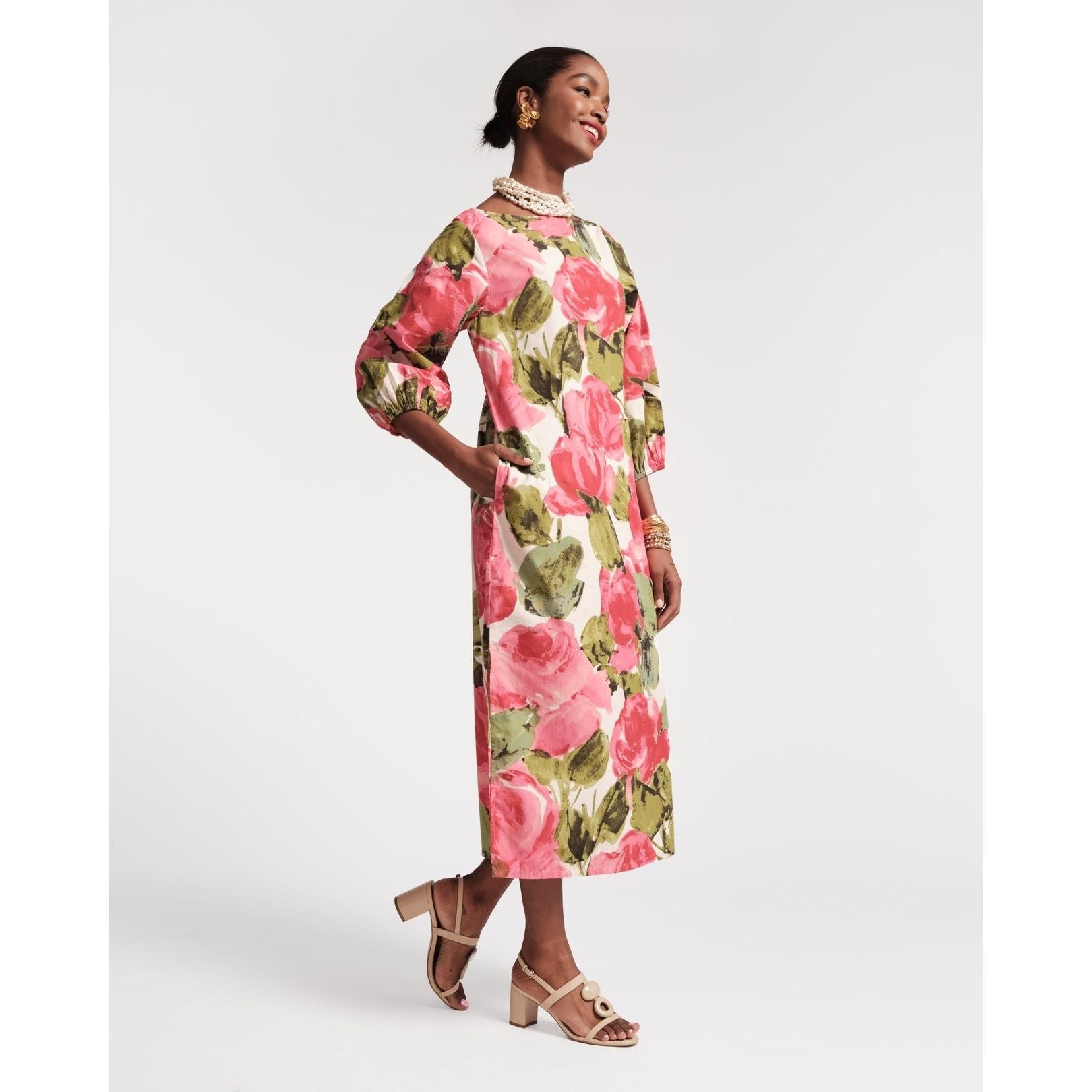 Frances Valentine Minnow Maxi Dress Pretty Peonies